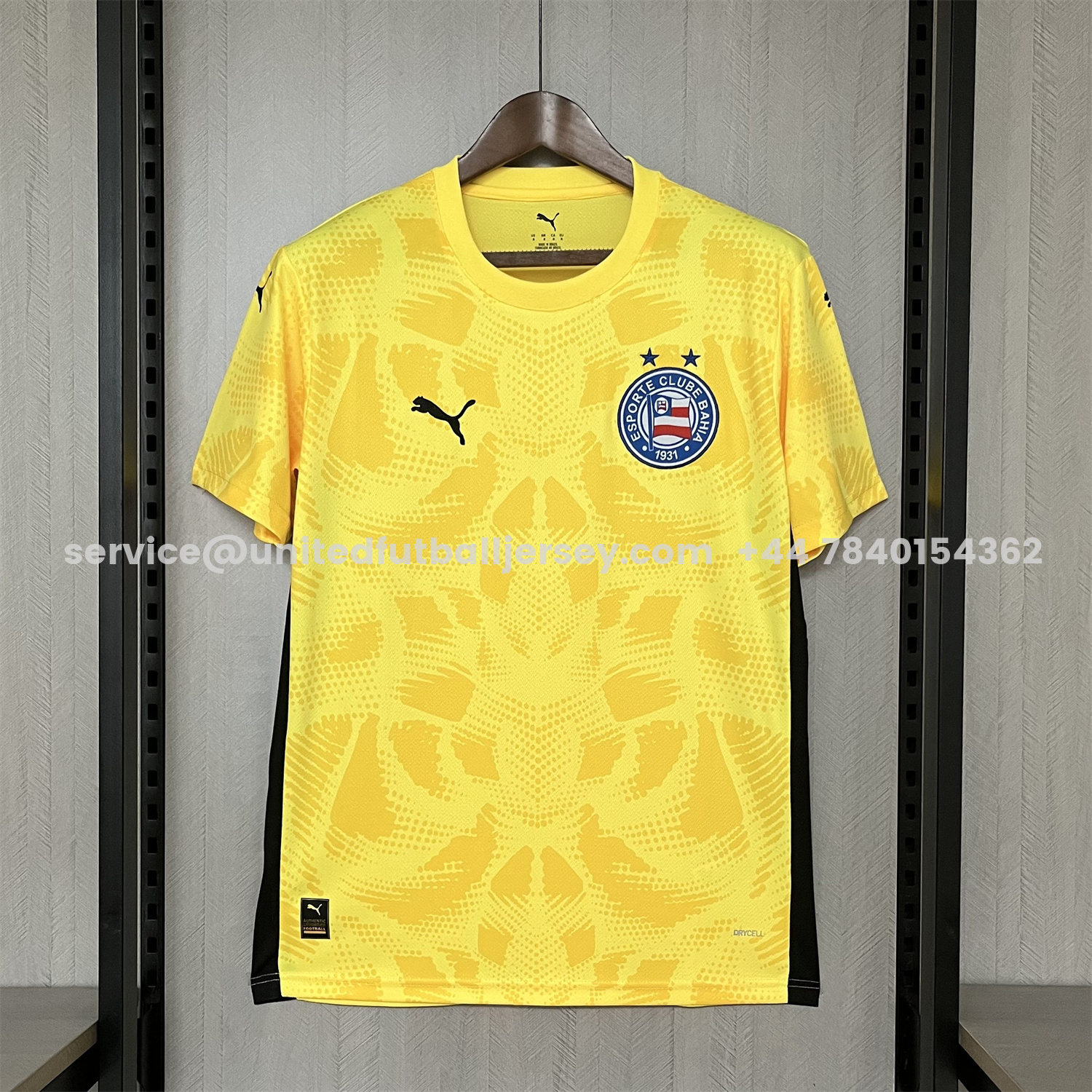 unitedfutballjersey-Bahia 25-26 Goalkeeper Yellow Jersey - Fans Version
