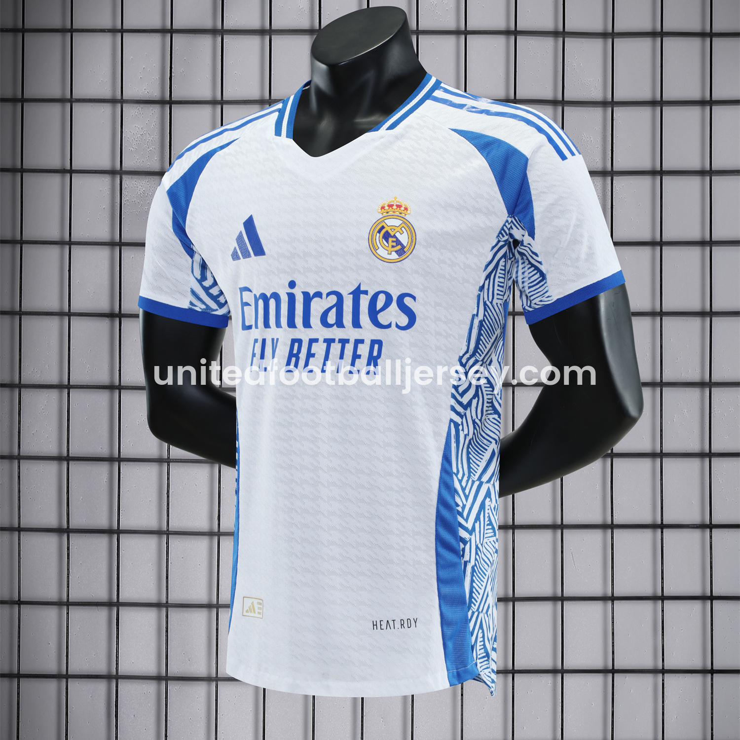 unitedfutballjersey-Real Madrid 25-26 Blue Edge Special Edition Jersey - Player Version