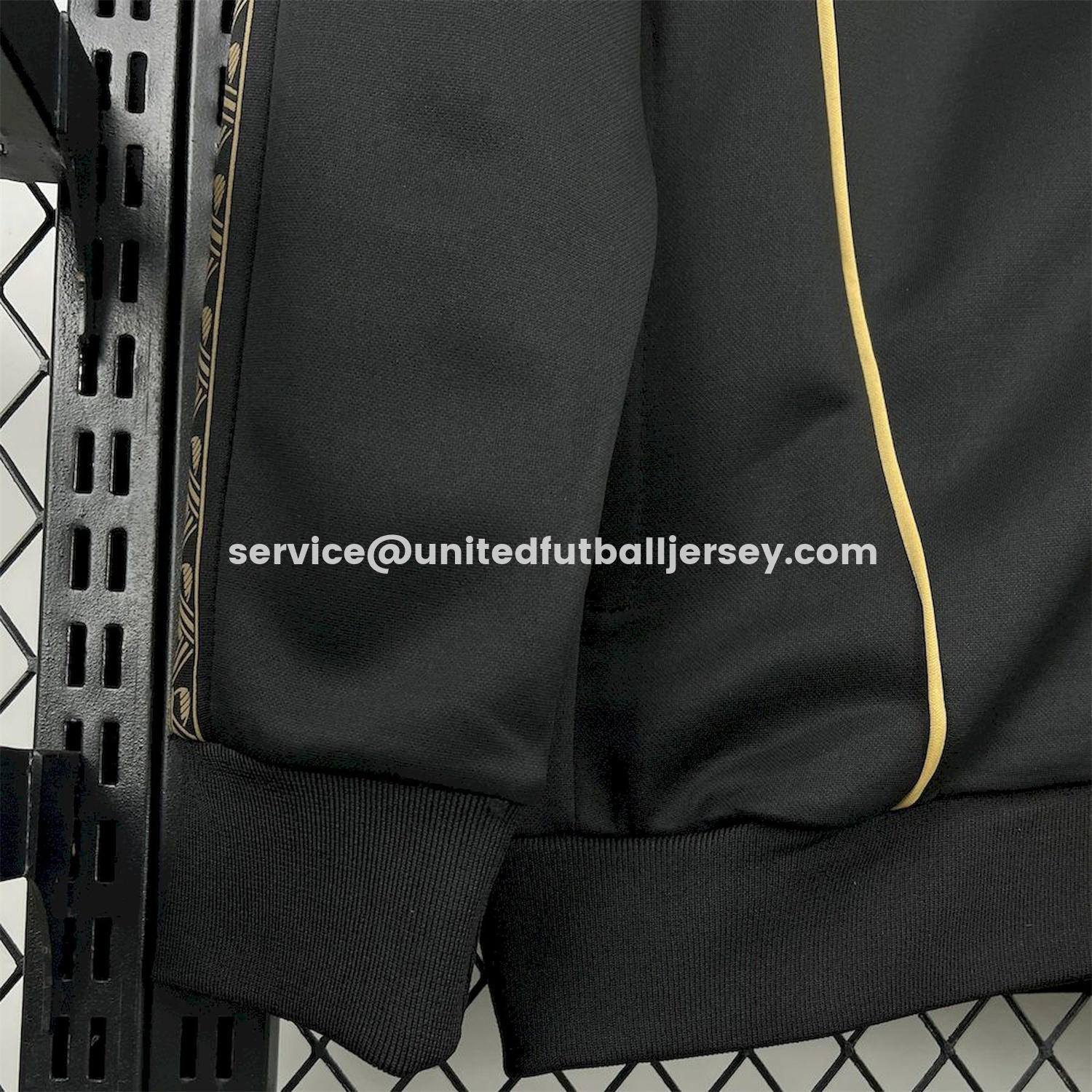 unitedfutballjersey-Portugal 25-26 Eusebio Special Windbreaker Training Set - Black White Top and Pants