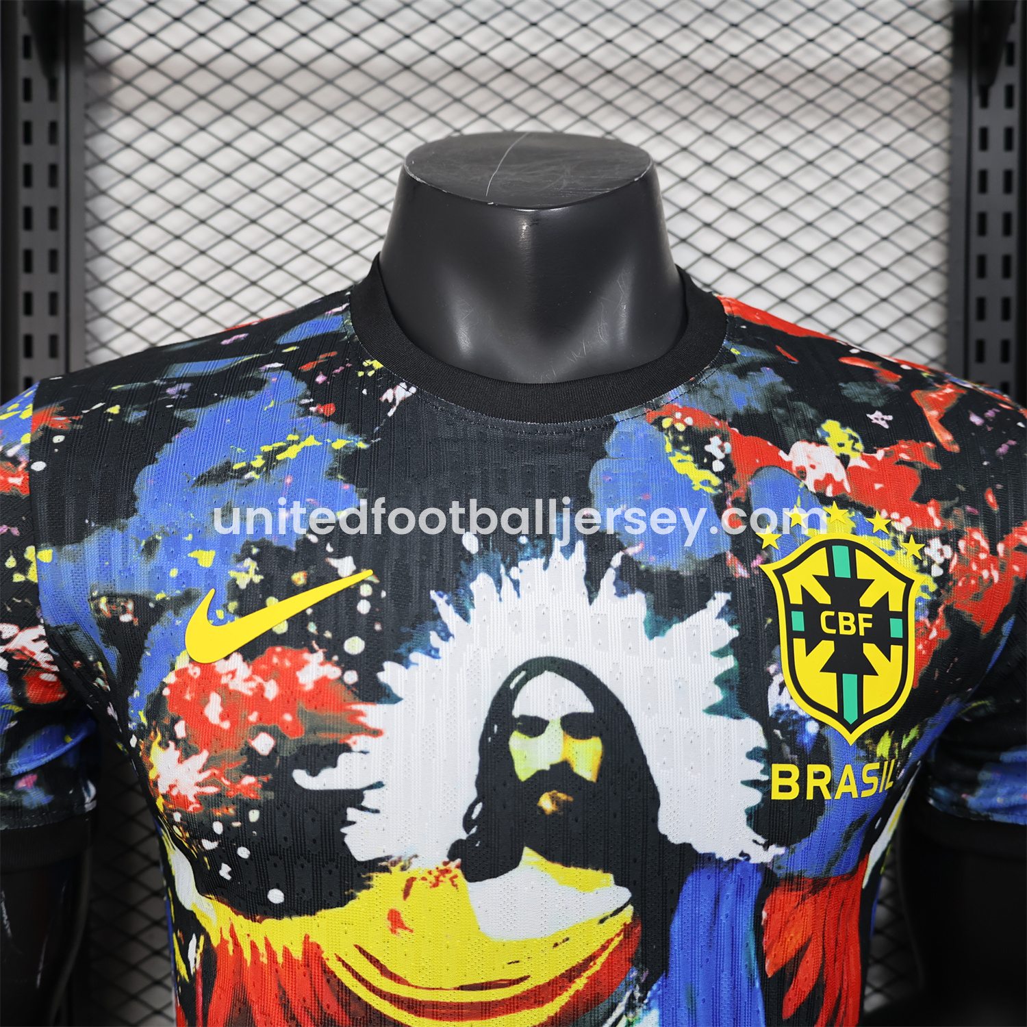 unitedfutballjersey-Brazil 25-26 Colorful Jesus Statue Special Colorful Graffiti Jersey - Player Version