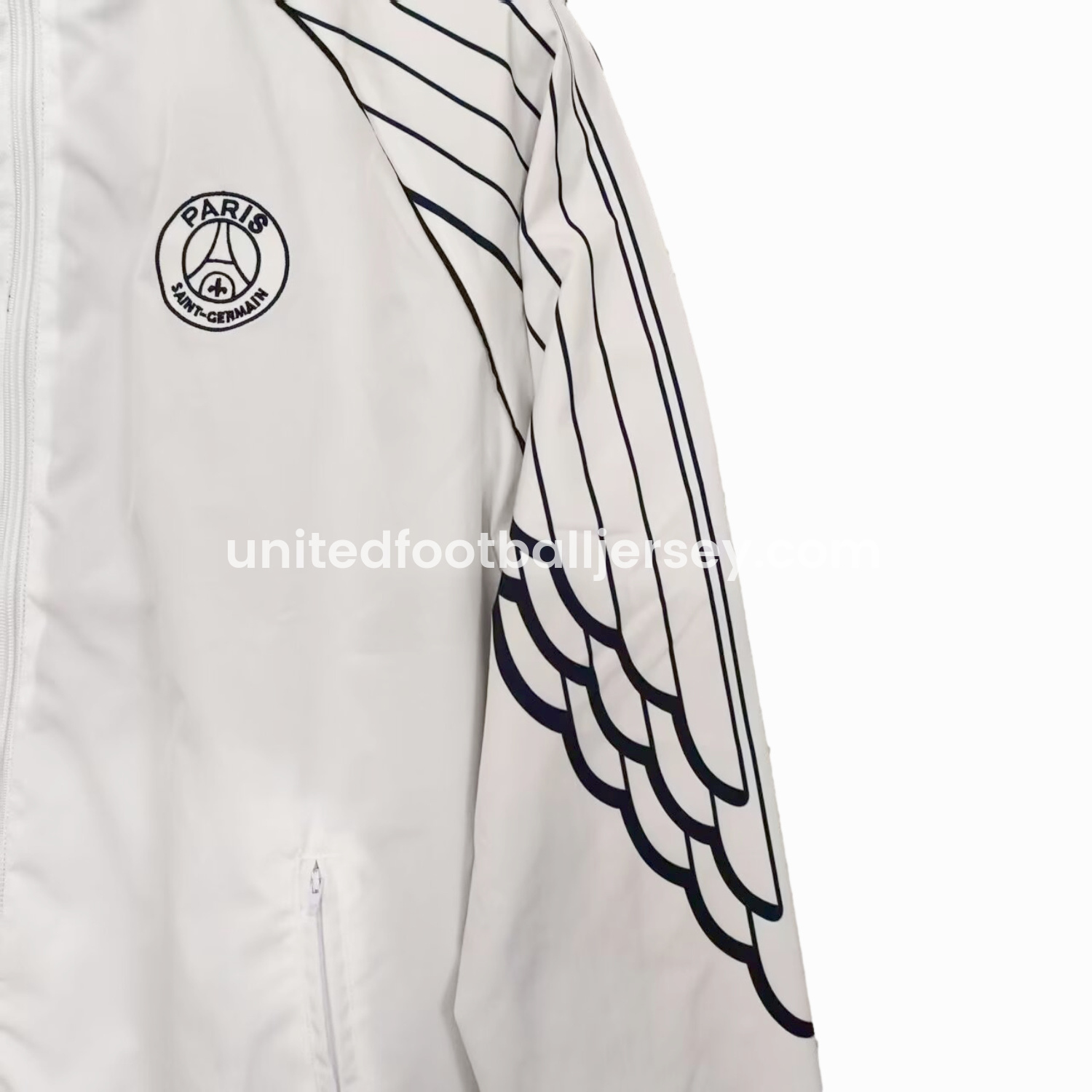 unitedfutballjersey-Paris Saint-Germain PSG 24-25 Wings Double Sided Reversible Windbreaker - White & Blue