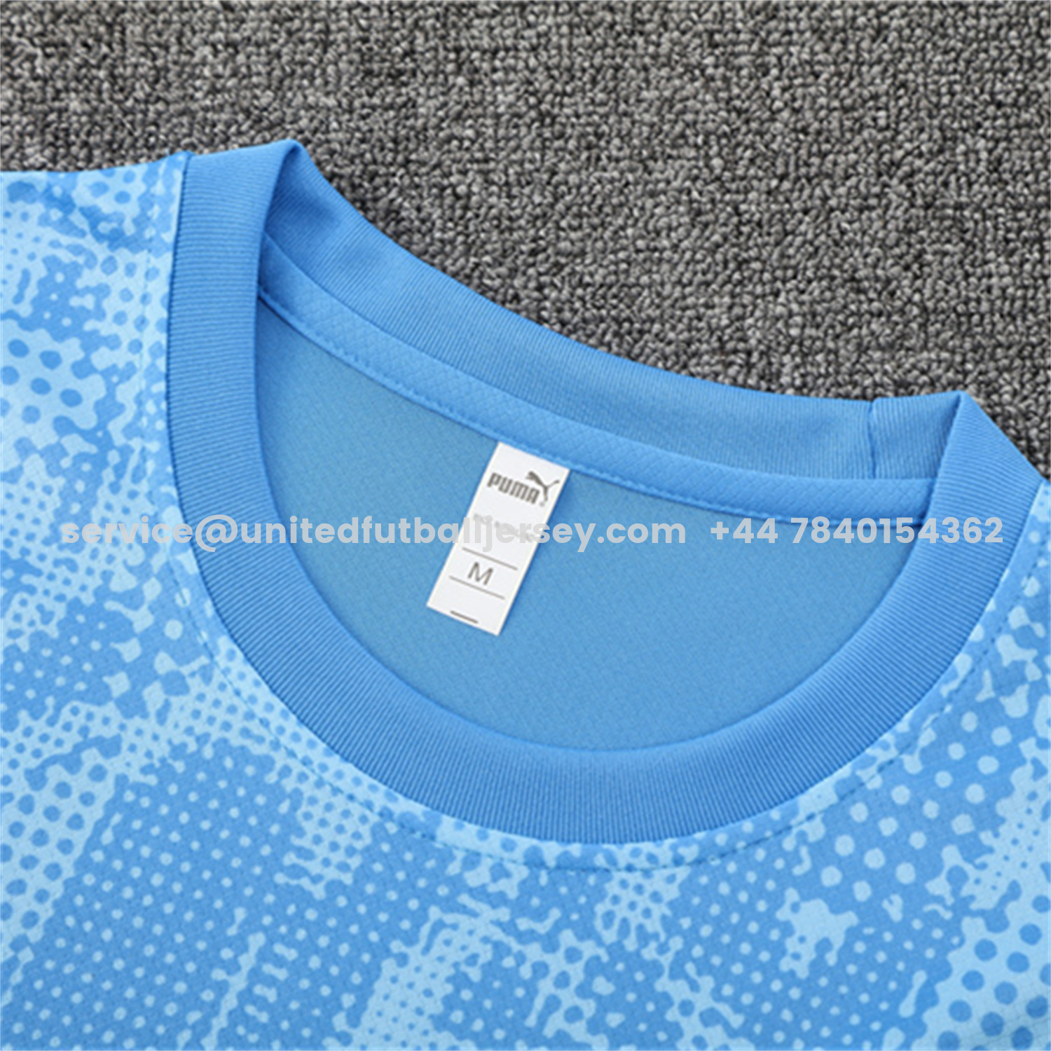 unitedfutballjersey-Manchester City 25-26 Short-Sleeve Training Set - Light Blue Camouflage Top & Deep Blue Shorts