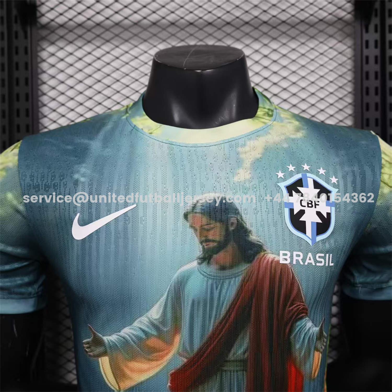 unitedfutballjersey-Brazil 25-26 Praying to Jesus Special Green Jersey - Player Version