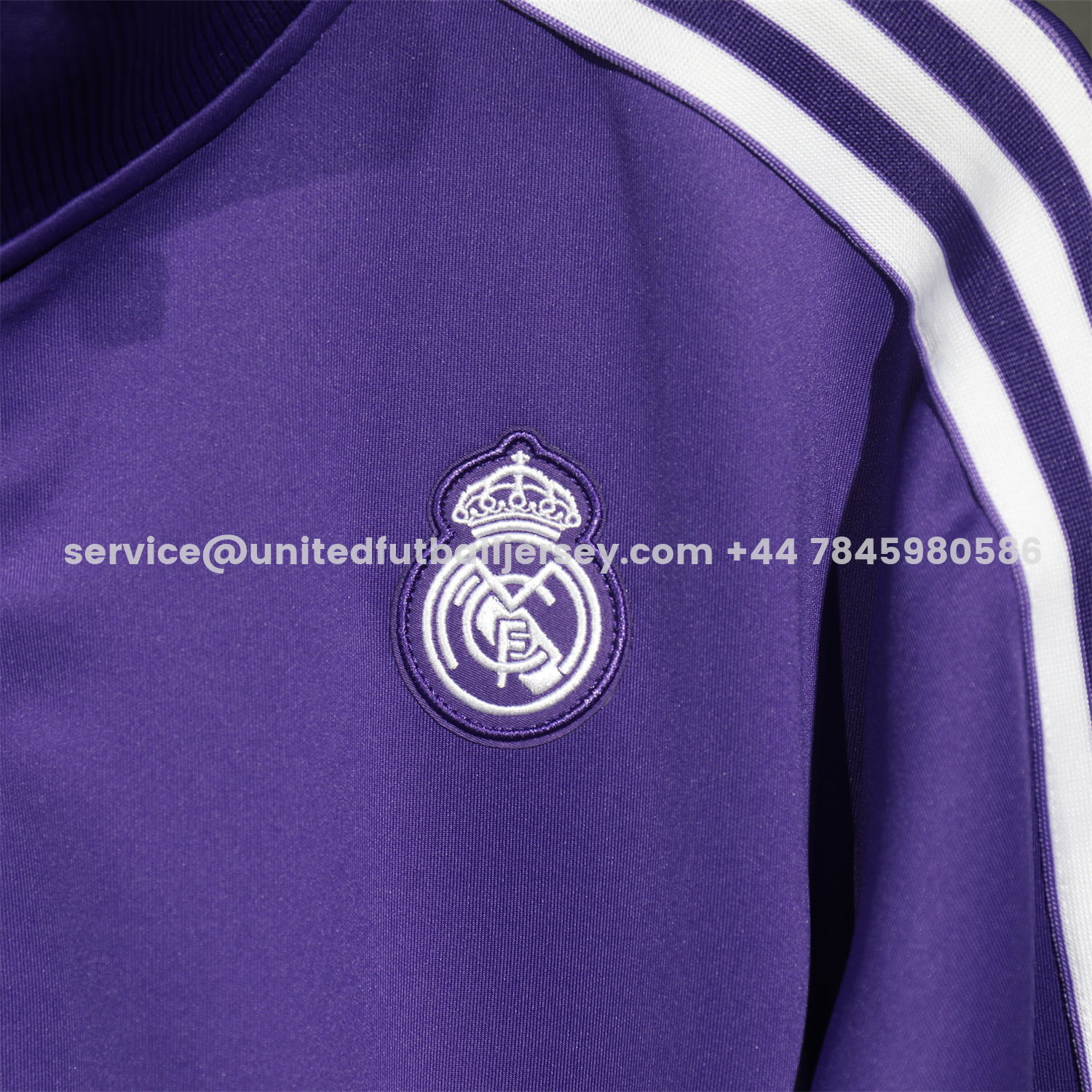 unitedfutballjersey-Real Madrid 25-26 White Lines Training Set - Purple Top and Purple Pants