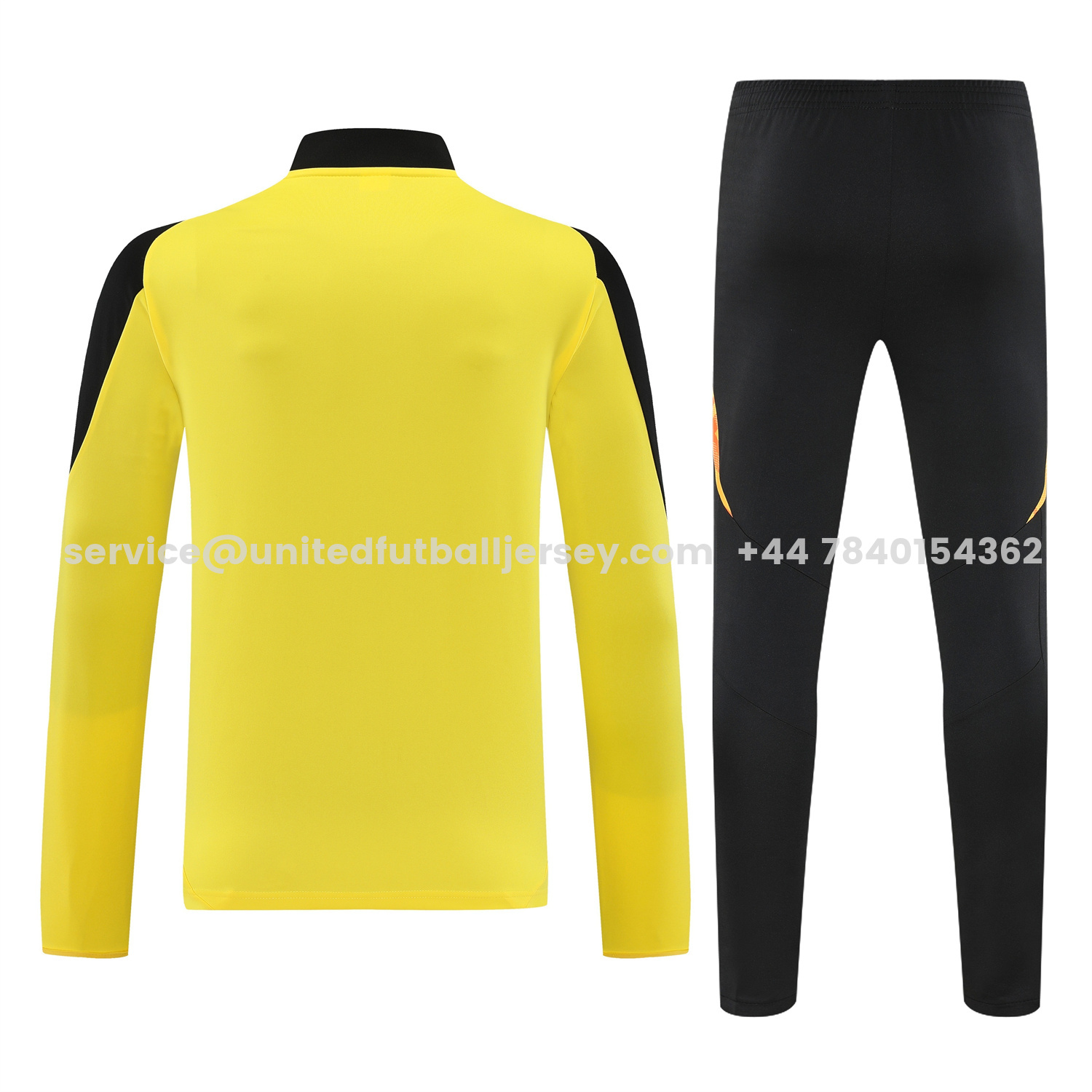 unitedfutballjersey-Atletico Mineiro 25-26 Long Sleeve Training Set - Yellow Top & Black Pants