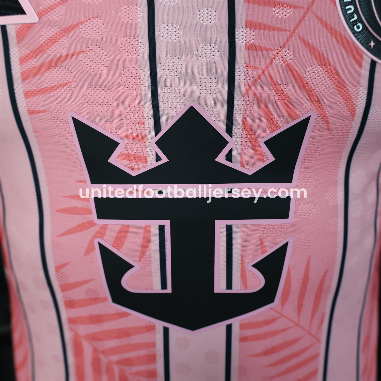 unitedfutballjersey-INT M.A.M 25-26 Pink Stripes and Leaves Pattern Special Jersey - Player Version