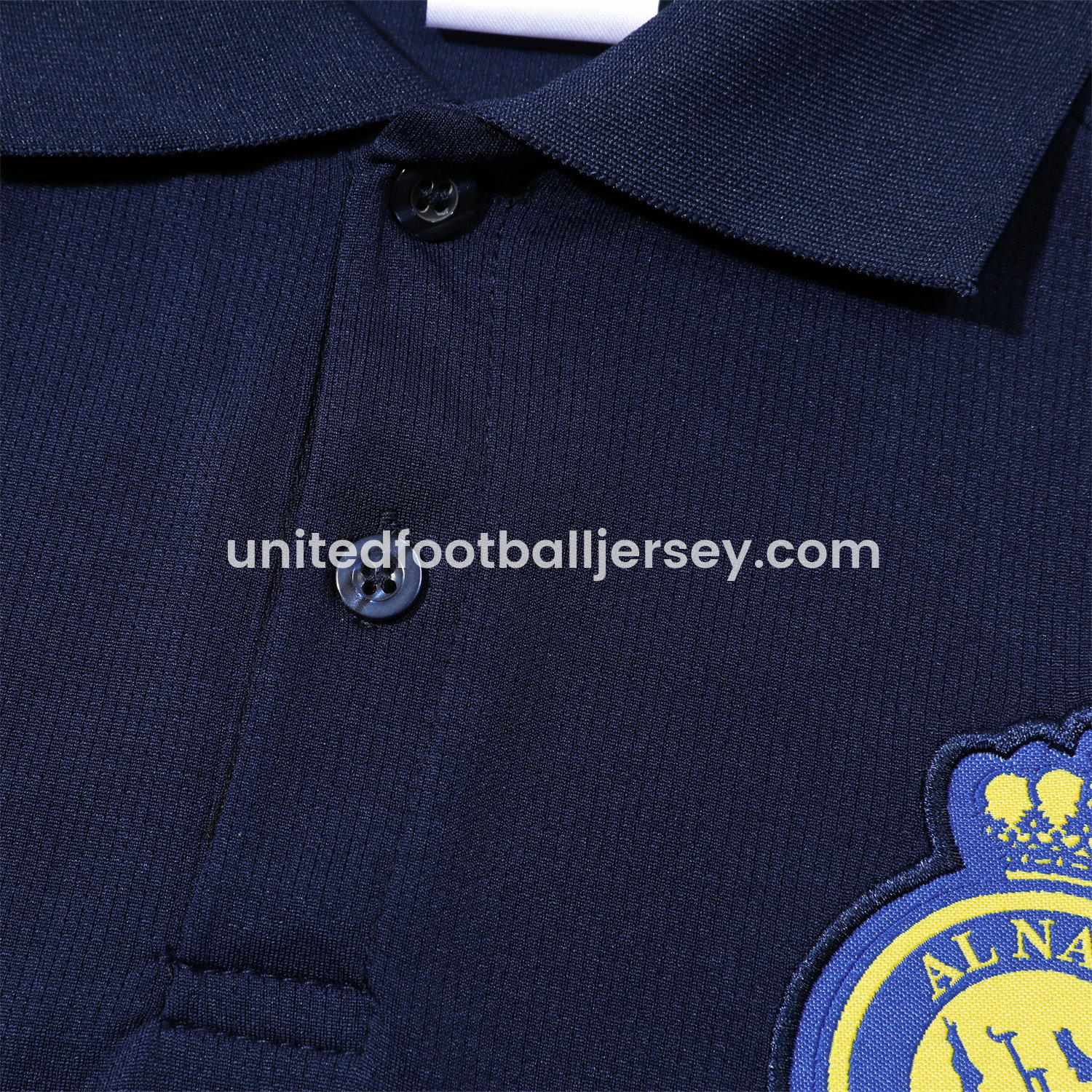 unitedfutballjersey-Al Nassr Riyadh Victory 25-26 POLO Short-Sleeve Training Set - Deep Blue Top and Pants
