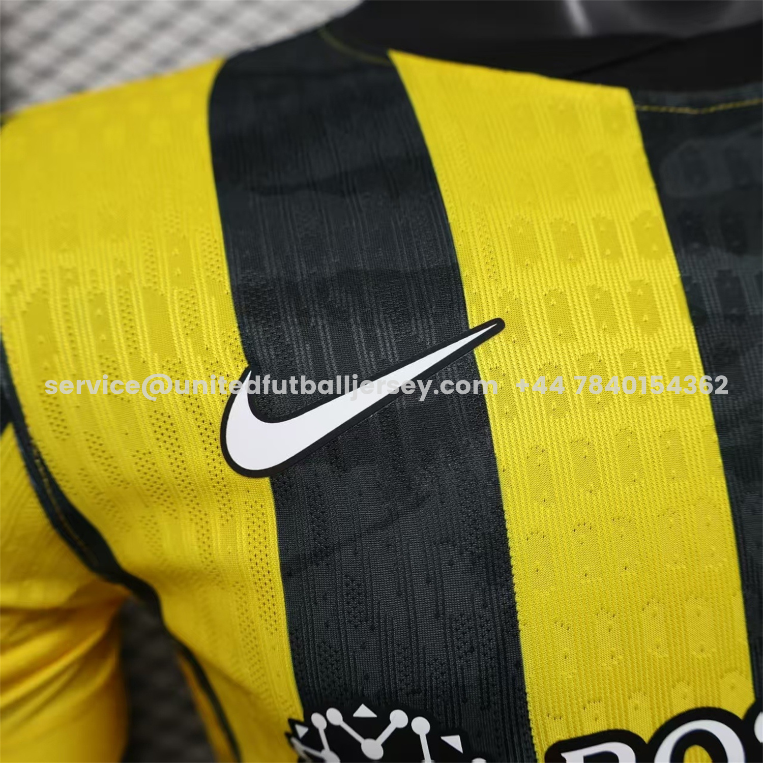 unitedfutballjersey-Al Ittihad Jeddah United 25-26 Home Yellow New Sponsors Jersey - Player Version
