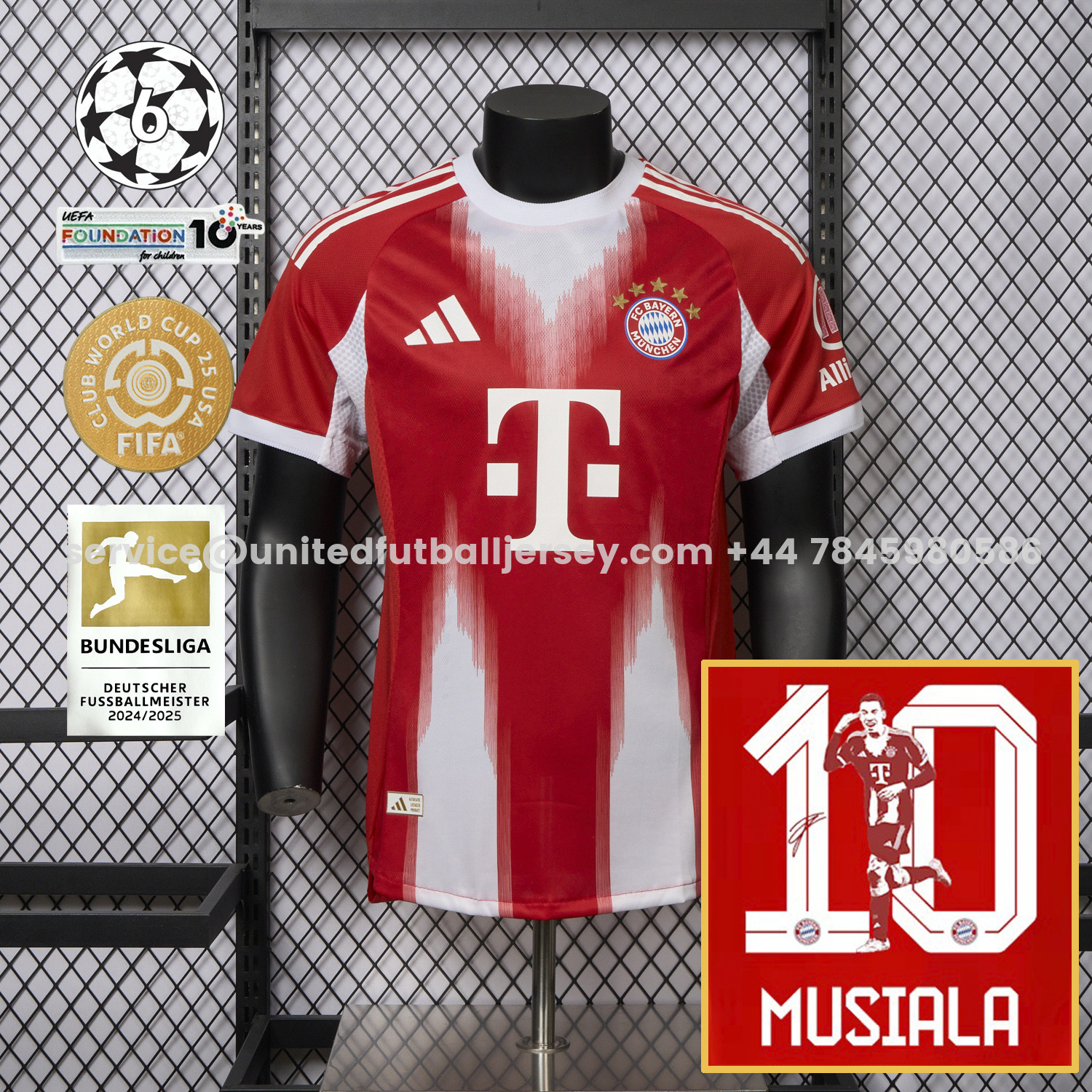 unitedfutballjersey-Bayern Munich 25-26 Home Musiala Limited Edition Jersey - Player Version