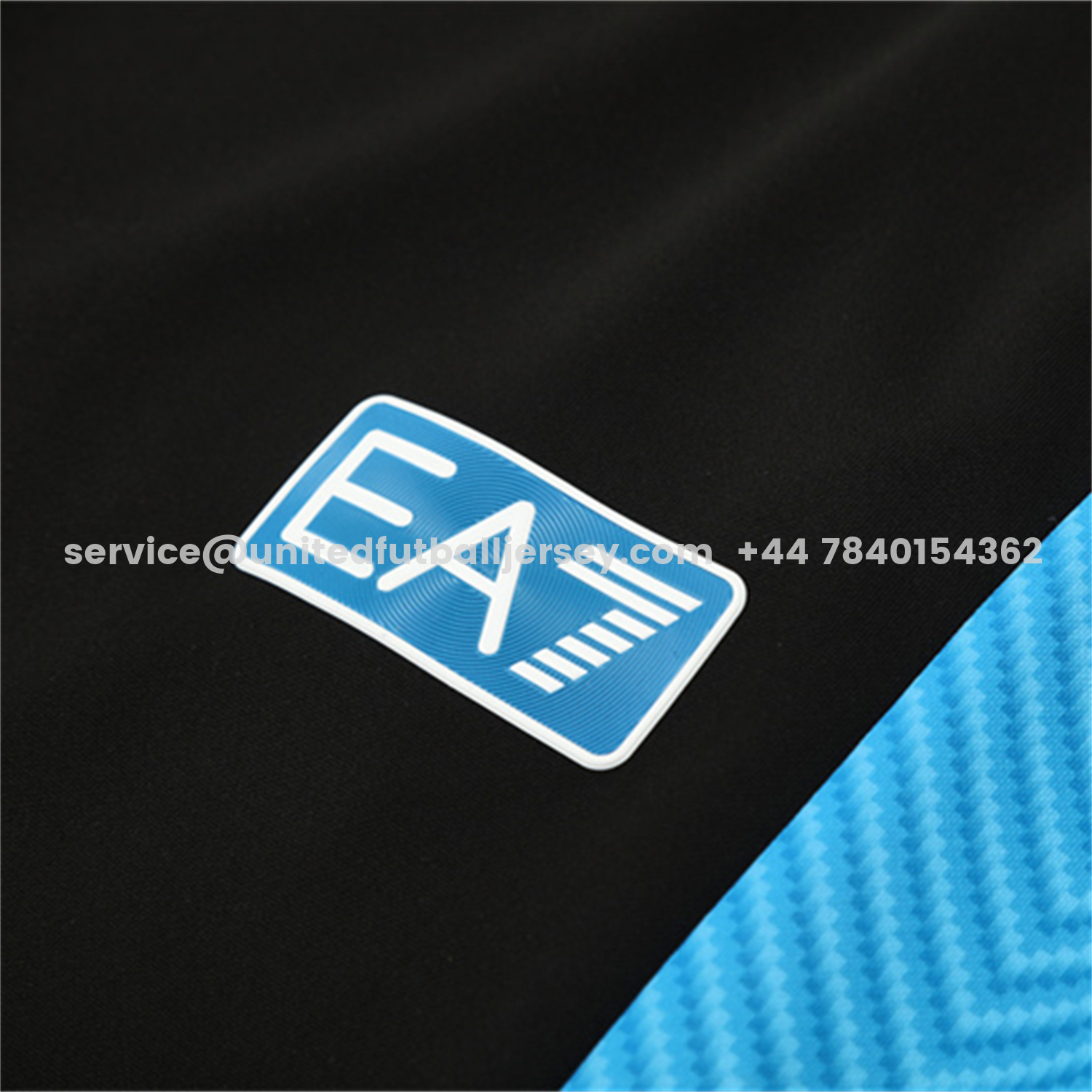 unitedfutballjersey-Napoli 25-26 Long Sleeve Training Set - Blue Mecha Top & Black Pants