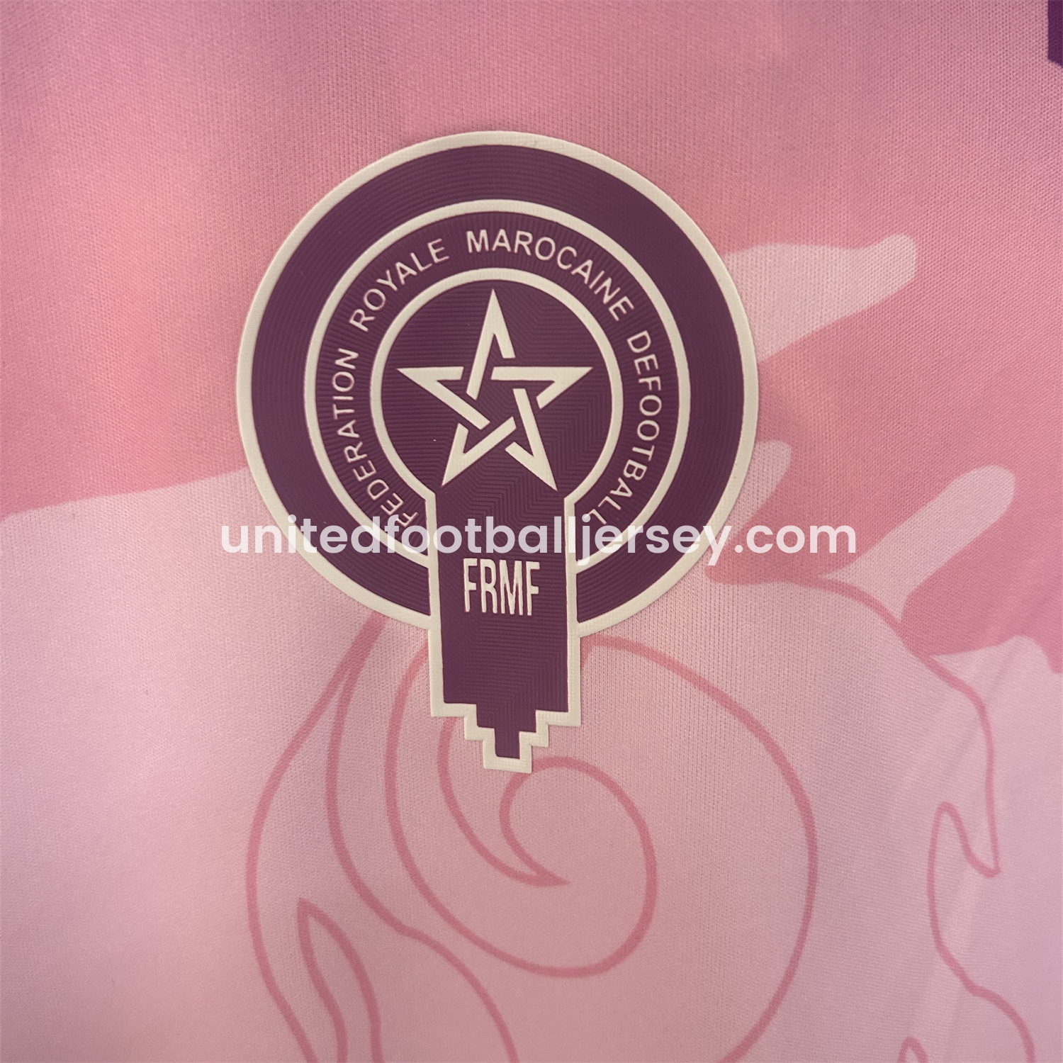 unitedfutballjersey-Morocco 25-26 Purple Pattern Pink Training Jersey - Fans Version
