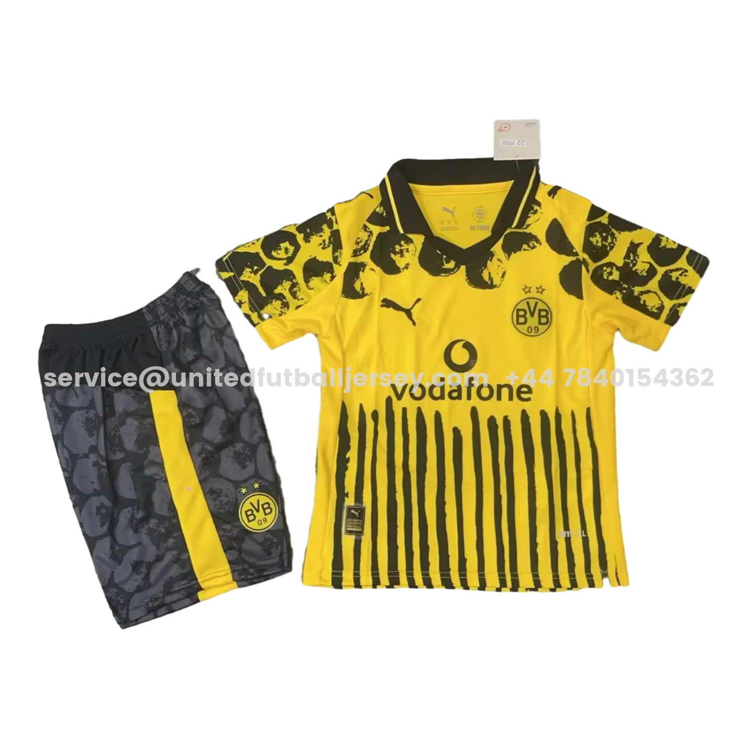 unitedfutballjersey-Dortmund 2025 Club World Cup Home Kids Kit