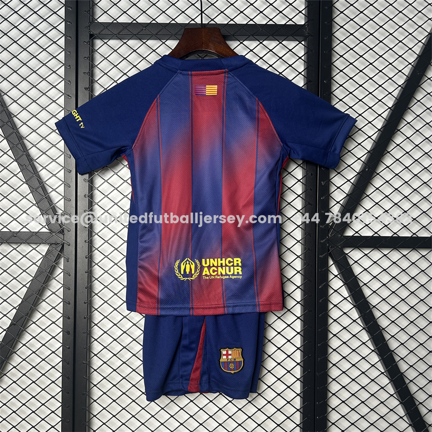 unitedfutballjersey-Barcelona 25-26 Home Kids Kit - Fans Version