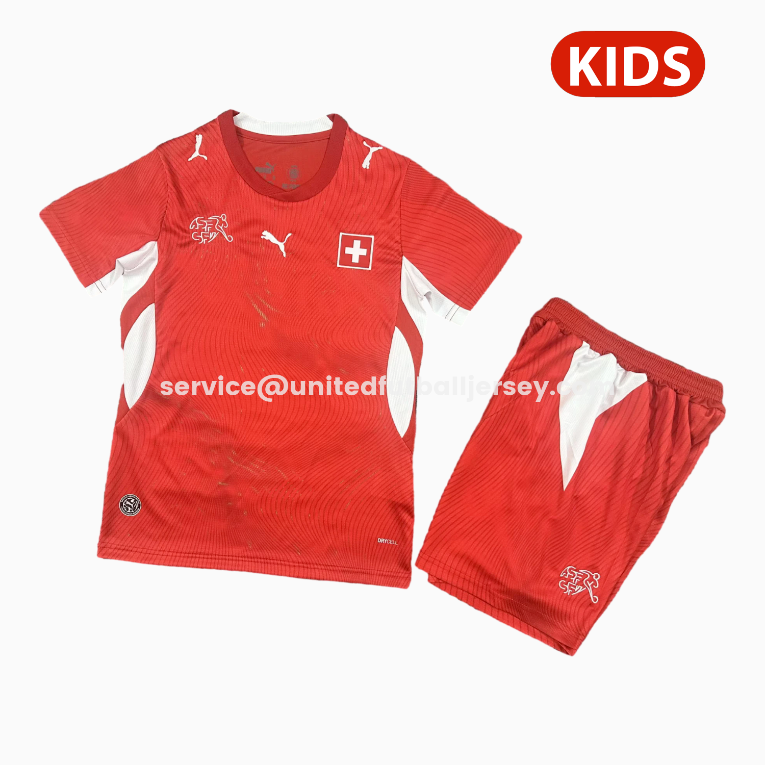 unitedfutballjersey-Switzerland 2026 Home Kids Kit