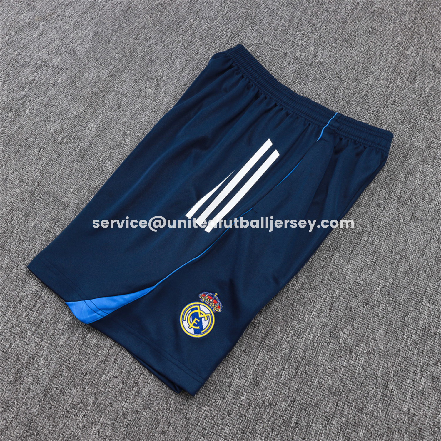 unitedfutballjersey-Real Madrid 25-26 Short-Sleeve Training Set - Royal Blue Vest & Shorts