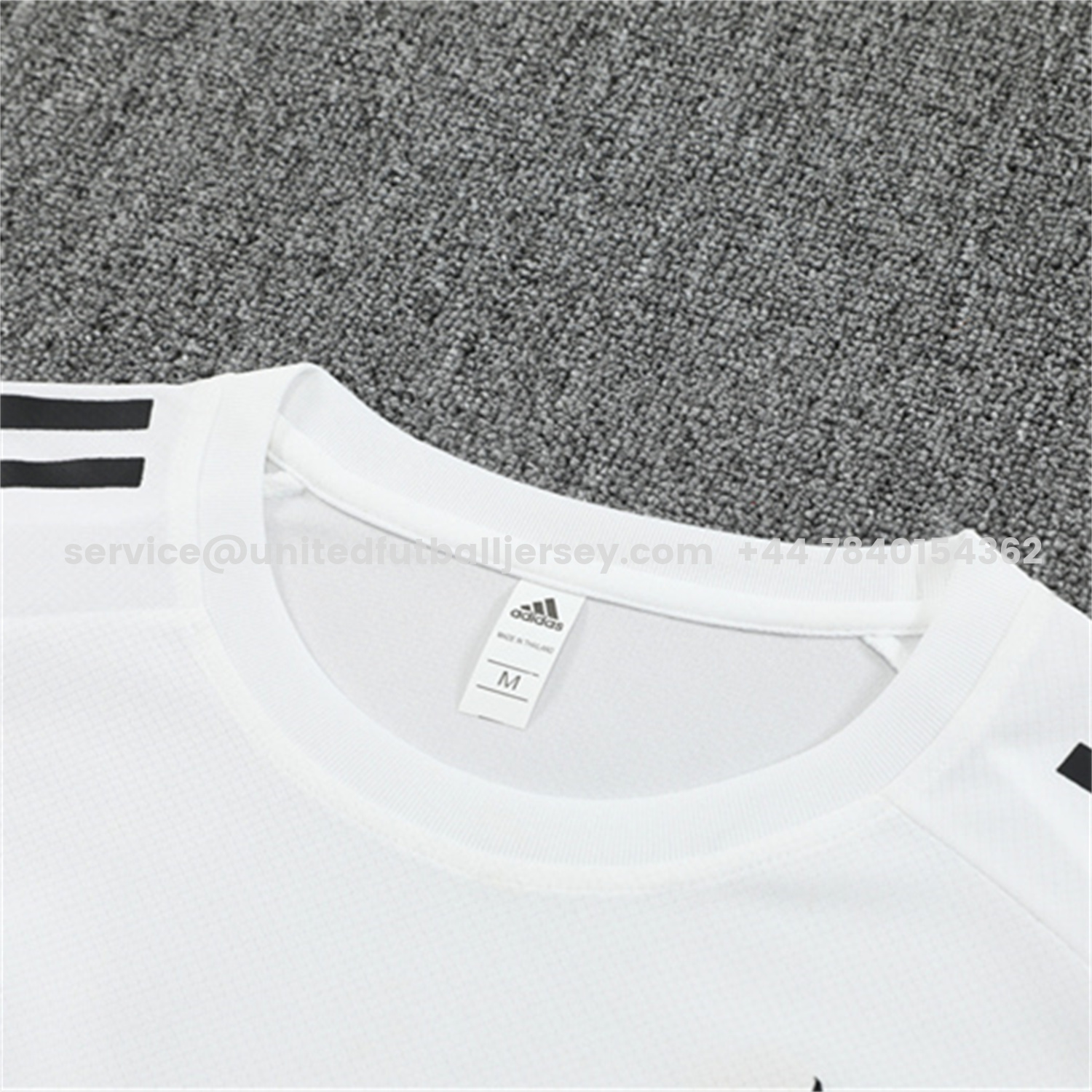 unitedfutballjersey-Germany 25-26 Short-Sleeve Training Set - White Top & Black Shorts