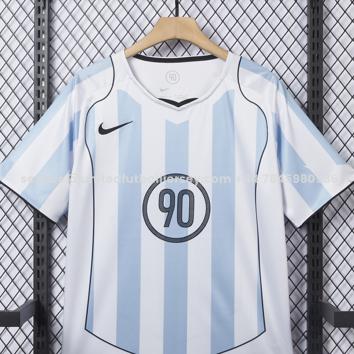 unitedfutballjersey-Argentina 25-26 Retro Style Total 90 Blue White Jersey - Fans Version