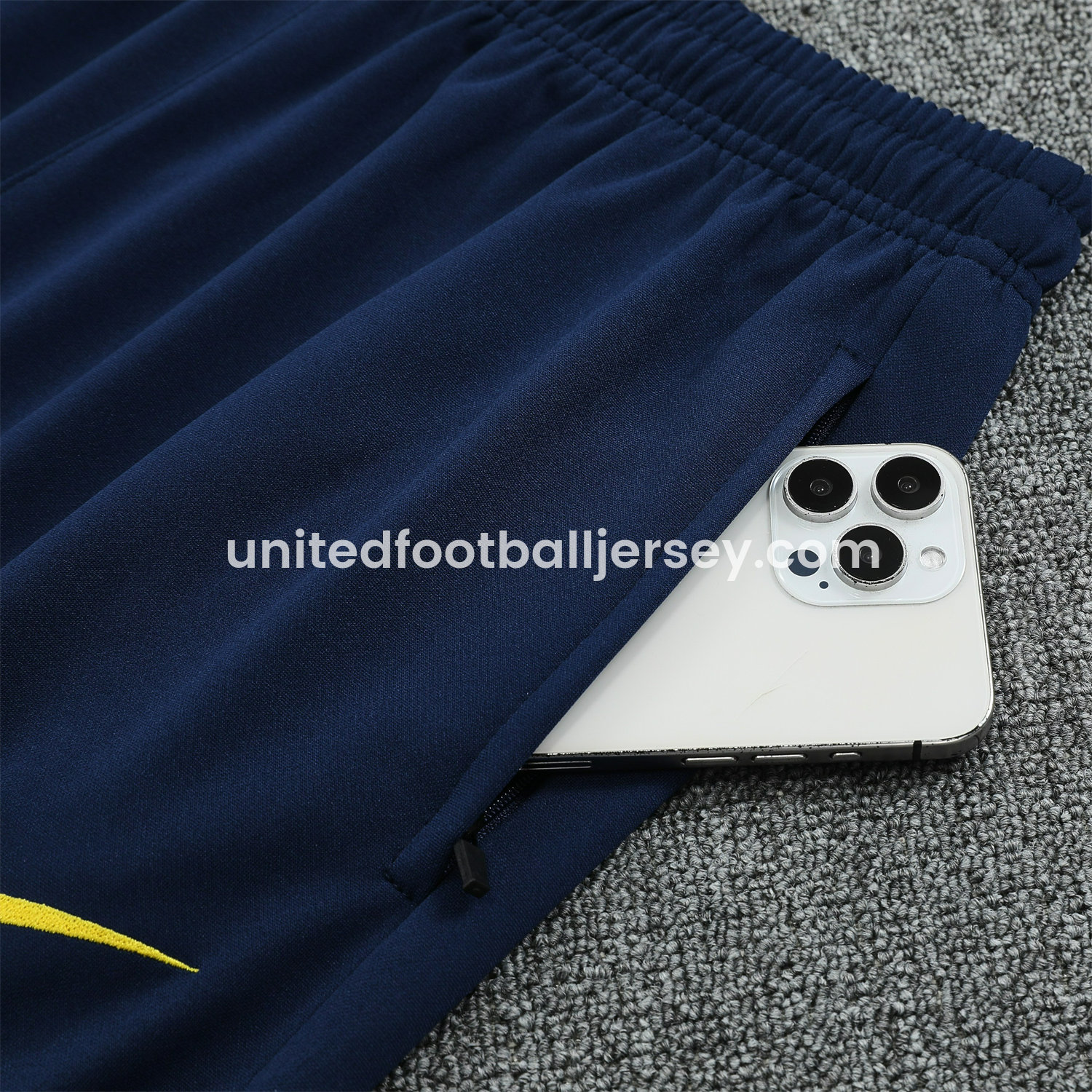 unitedfutballjersey-Brazil 25-26 POLO Short-Sleeve Training Set - Blue Top and Deep Blue Pants
