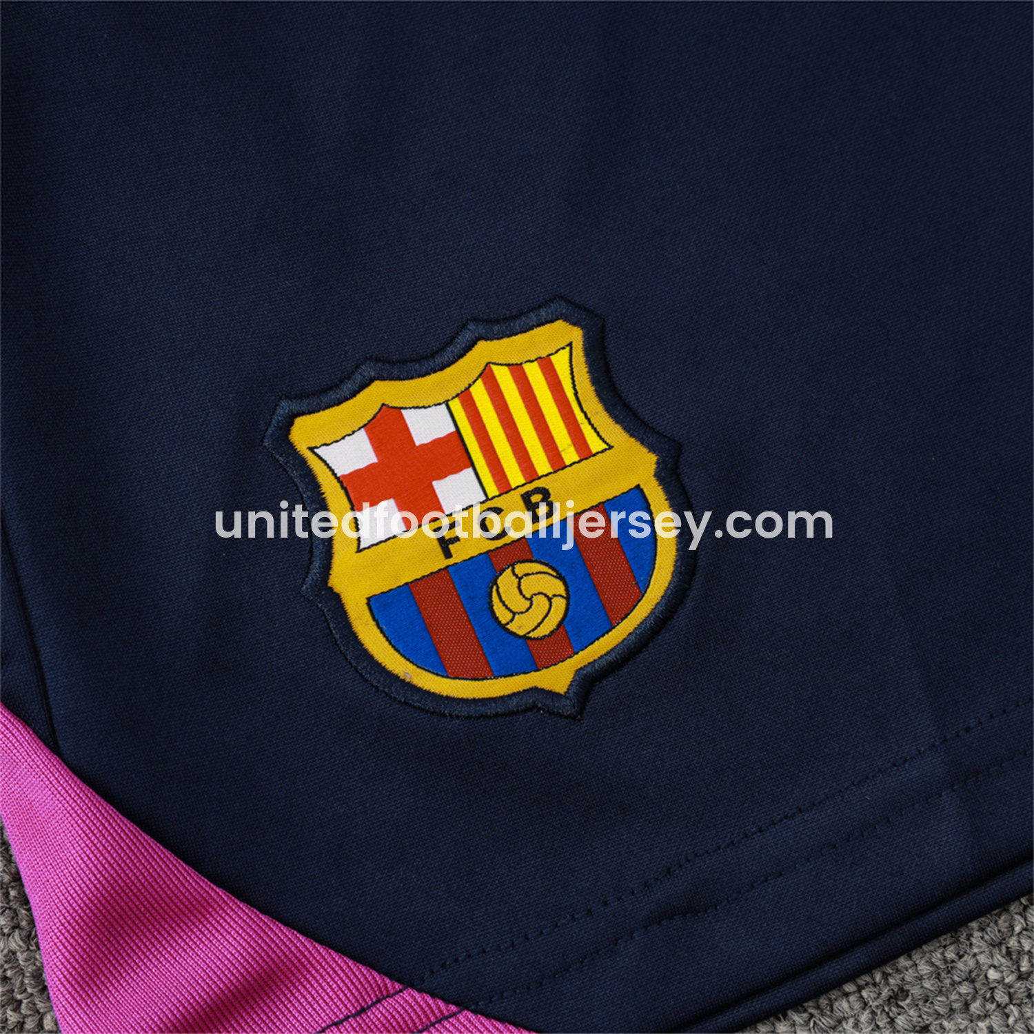 unitedfutballjersey-Barcelona 25-26 Vest Training Set - Deep Blue Black Vest and Shorts