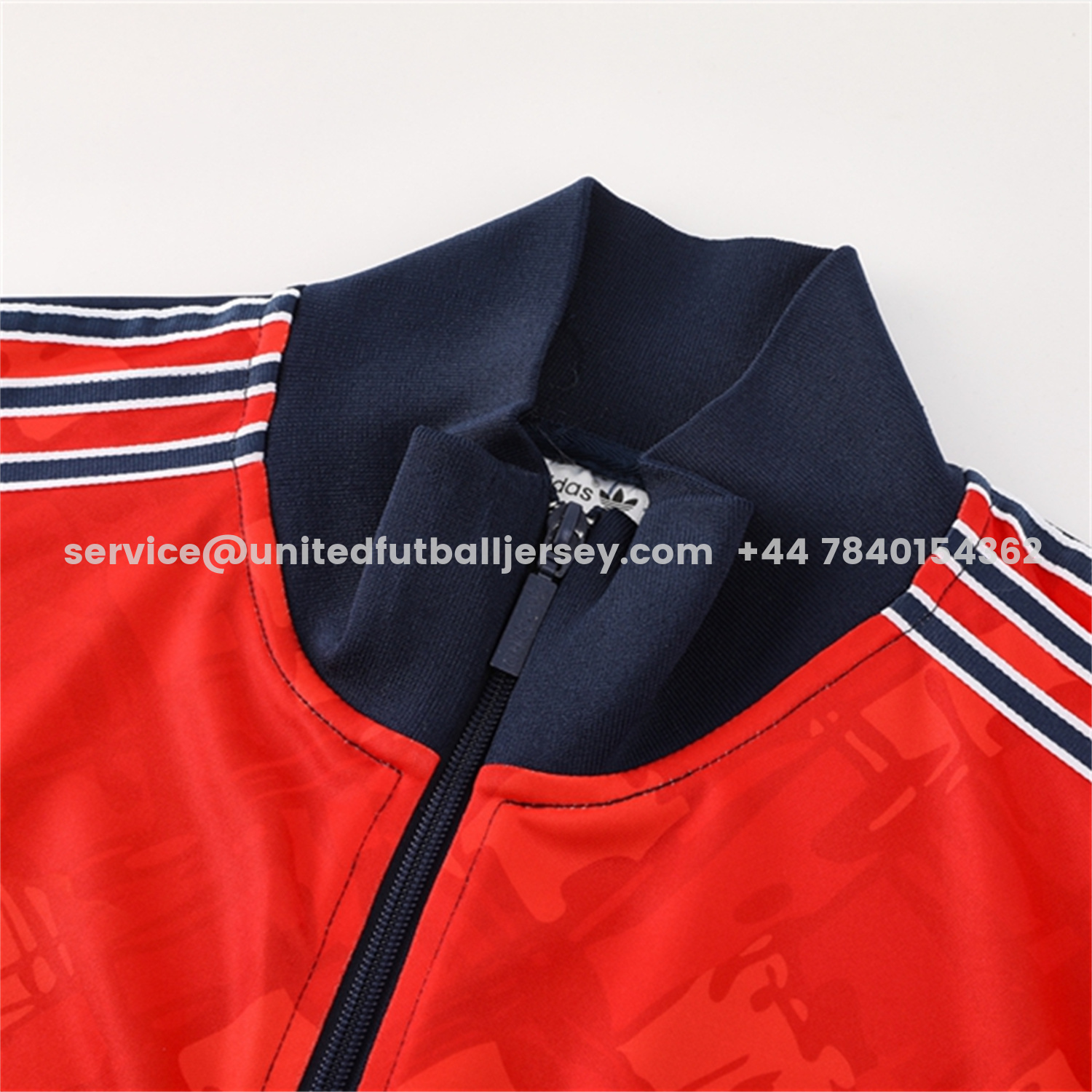 unitedfutballjersey-Arsenal 25-26 Jacket Training Tracksuit - Red Blue Throwback Jackets & Blue Pants