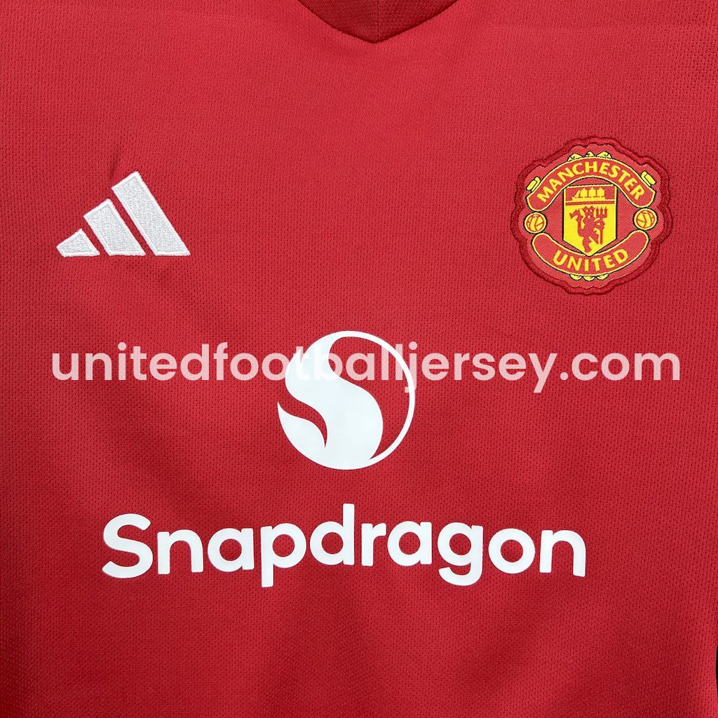 unitedfutballjersey-Manchester United 25-26 Home Kids Kit
