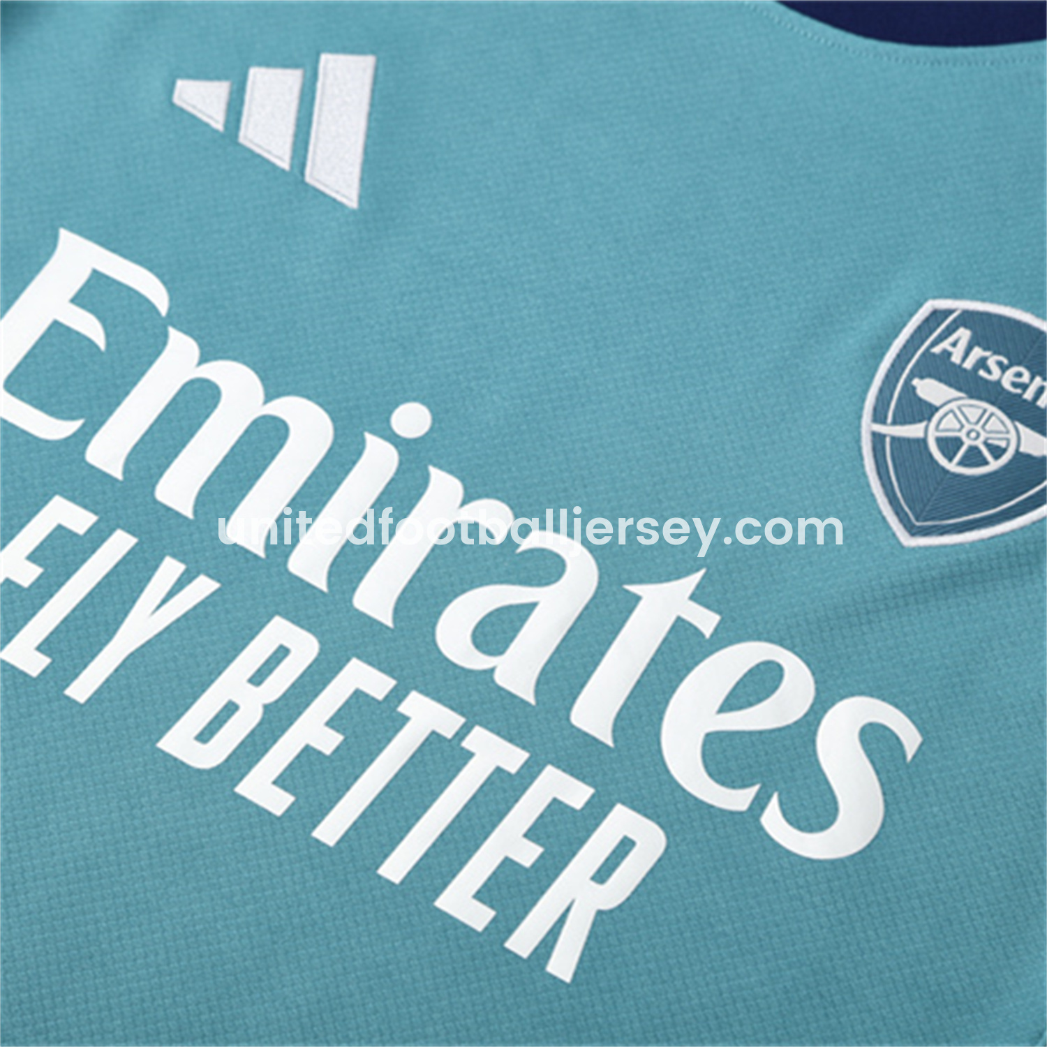 unitedfutballjersey-Arsenal 25-26 Short-Sleeve Training Set - Green Top and Deep Blue Shorts