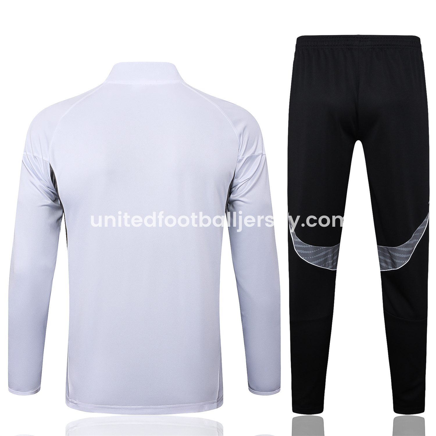 unitedfutballjersey-INT M.A.M 25-26 Long Sleeves Training Set - White Top & Black Pants