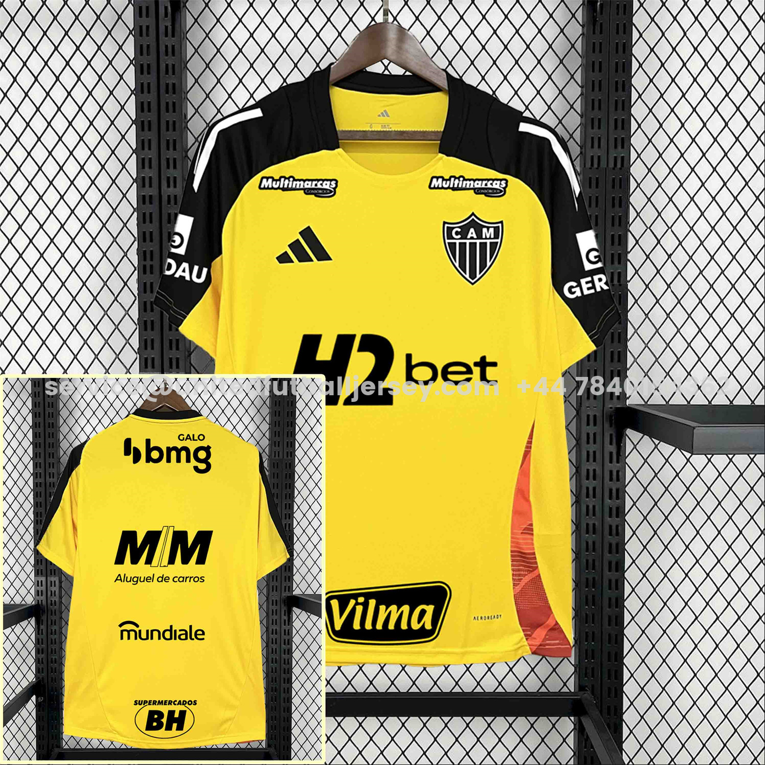 unitedfutballjersey-Atletico Mineiro 25-26 Yellow Pre-Match Training Jersey - Fans Version
