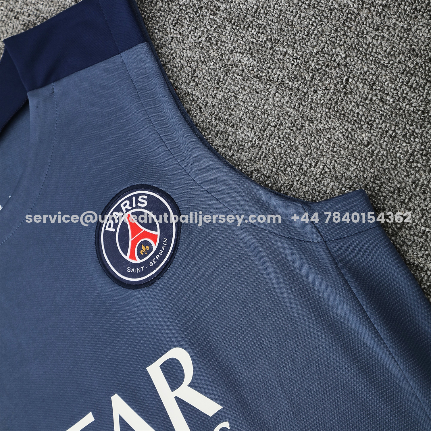 unitedfutballjersey-Paris Saint-Germain PSG 25-26 Vest Training Set - Deep Blue Vest & Deep Blue Shorts