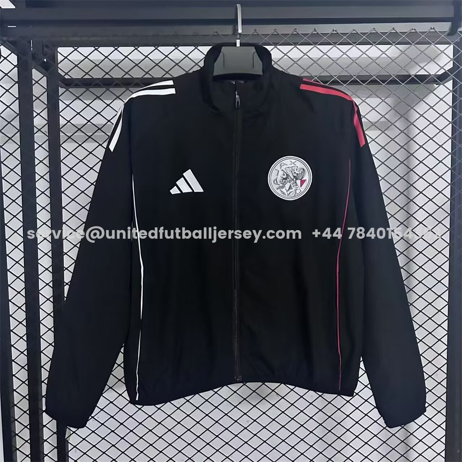 unitedfutballjersey-Ajax 25-26 Training Windbreaker Jacket - Black