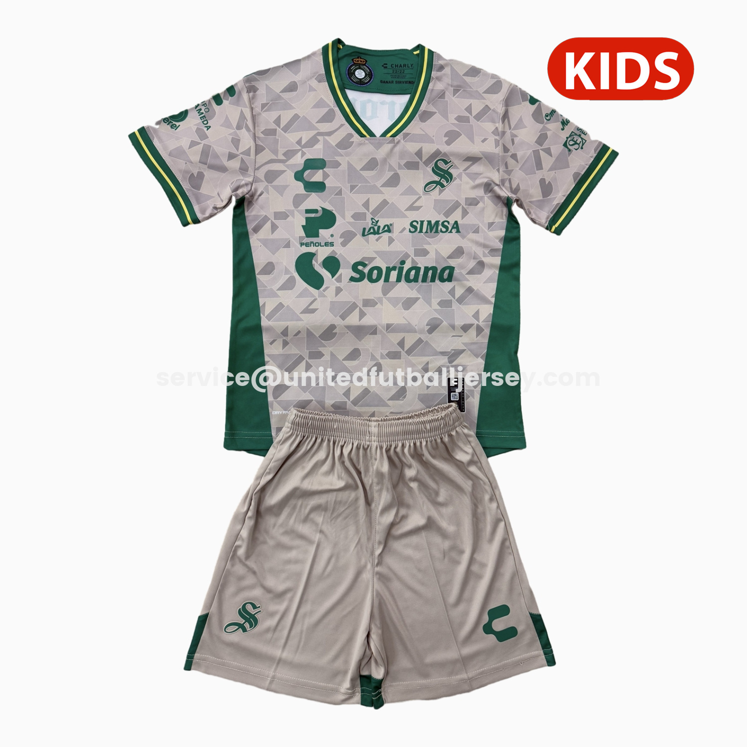 unitedfutballjersey-Santos Laguna 25-26 Away Kids Kit