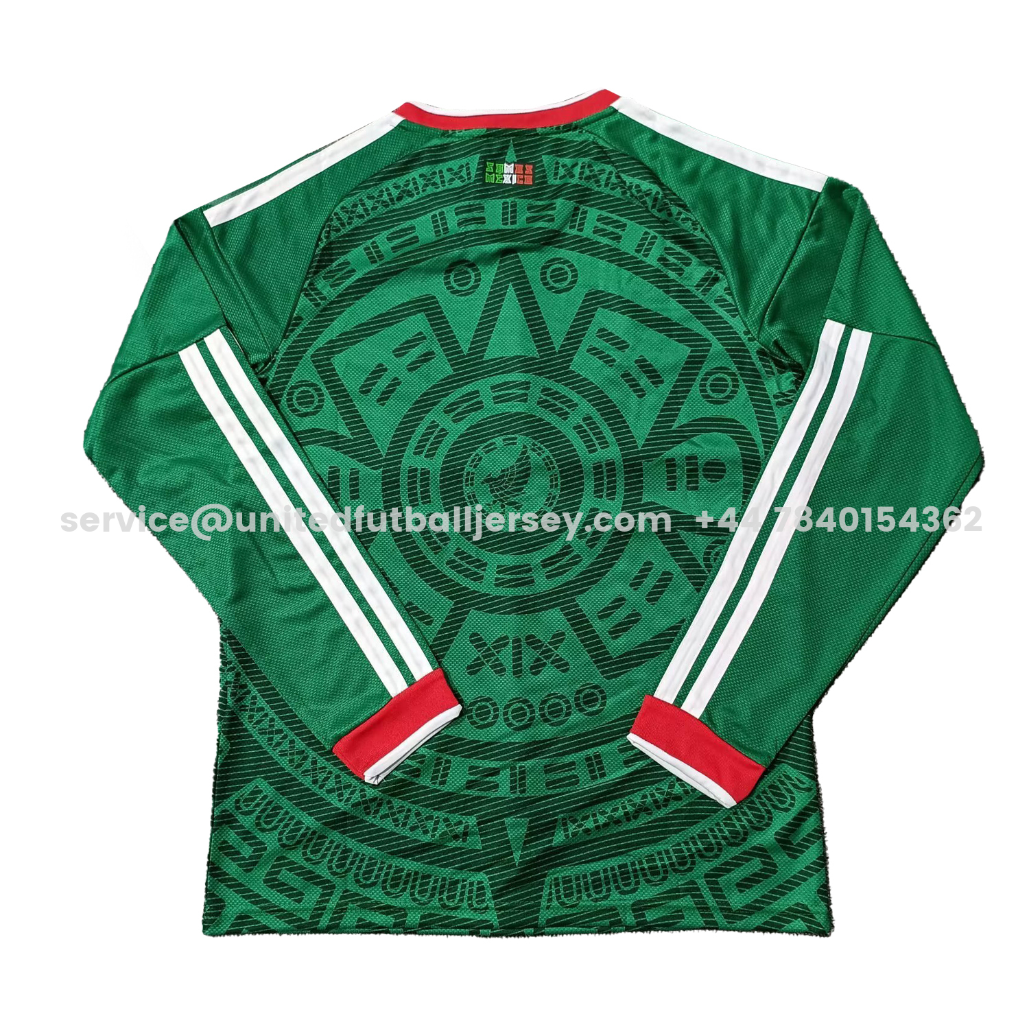 unitedfutballjersey-Mexico 2026 Home Long Sleeves Jersey - Fans Version