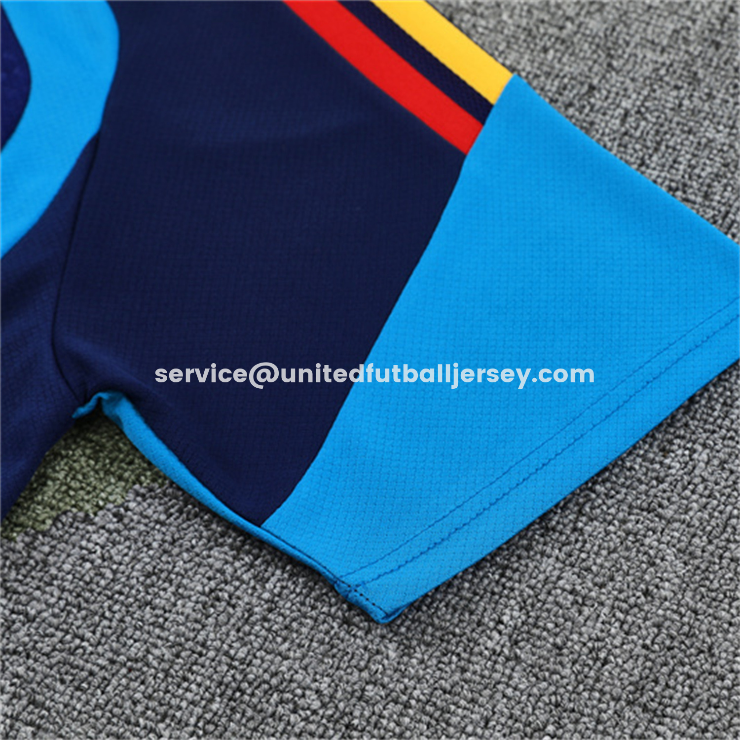 unitedfutballjersey-Spain 2026 Kids Short-Sleeve Training Set - Royal Blue Top & Shorts