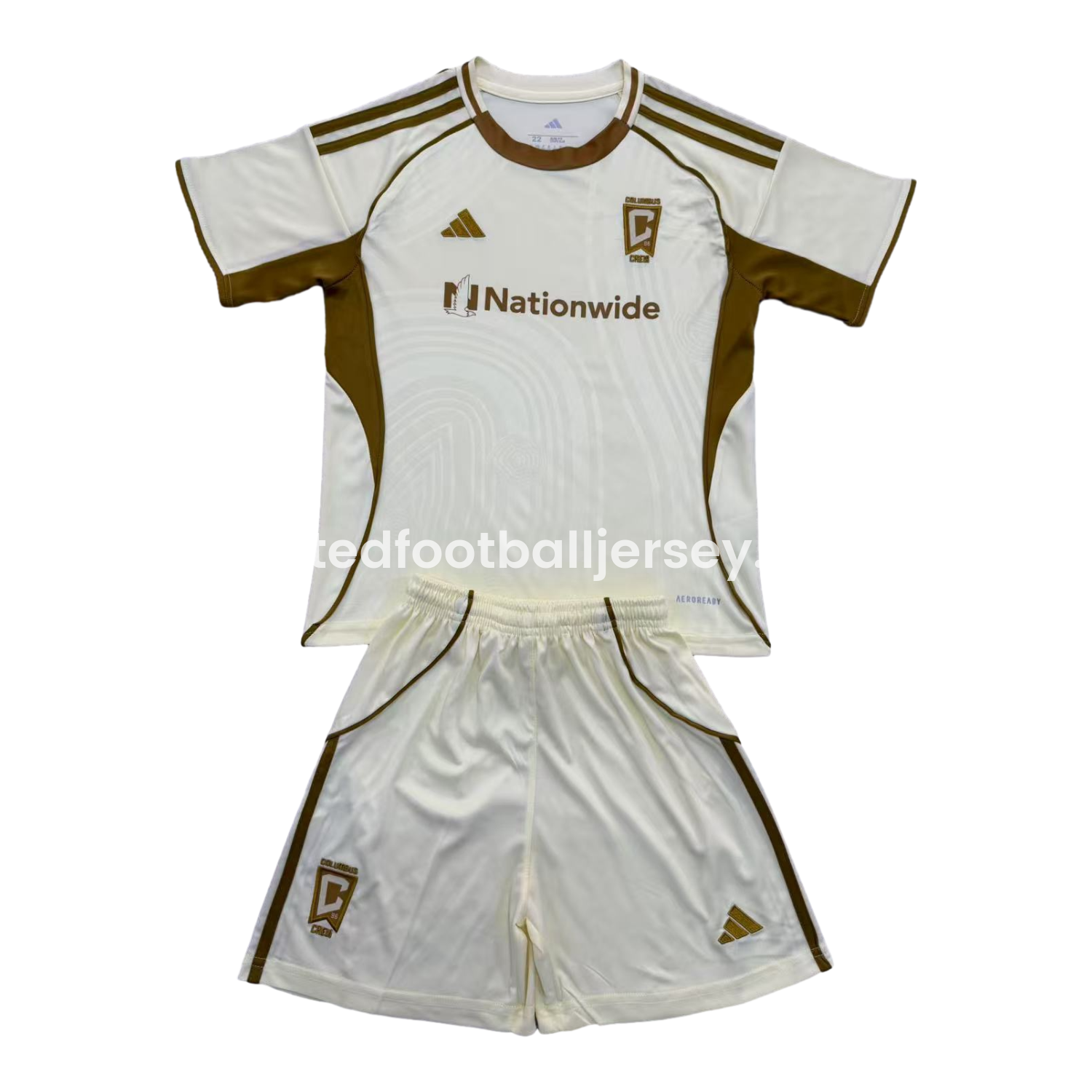 unitedfutballjersey-Columbus Crew 25-26 Light Yellow Pre-Match Training Men's Adult Jersey Set - Fans Version