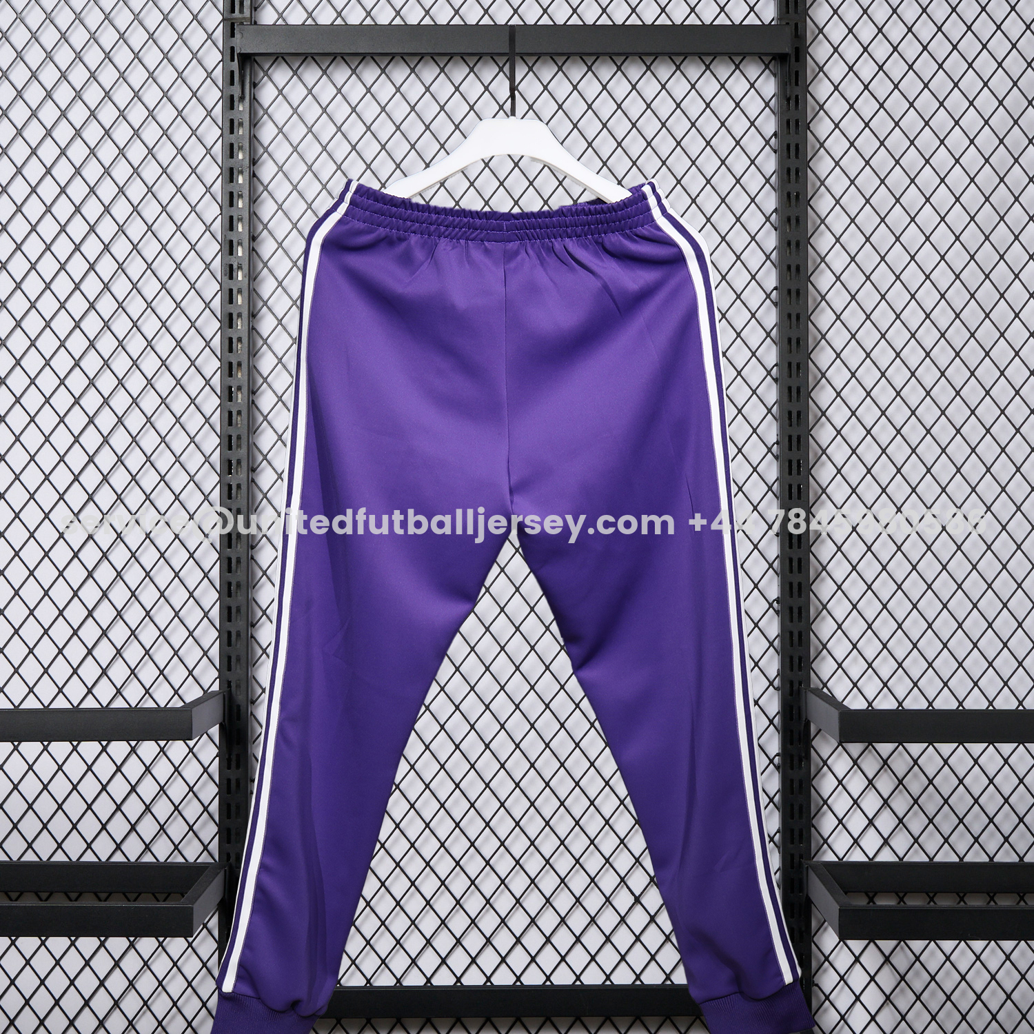 unitedfutballjersey-Real Madrid 25-26 White Lines Training Set - Purple Top and Purple Pants