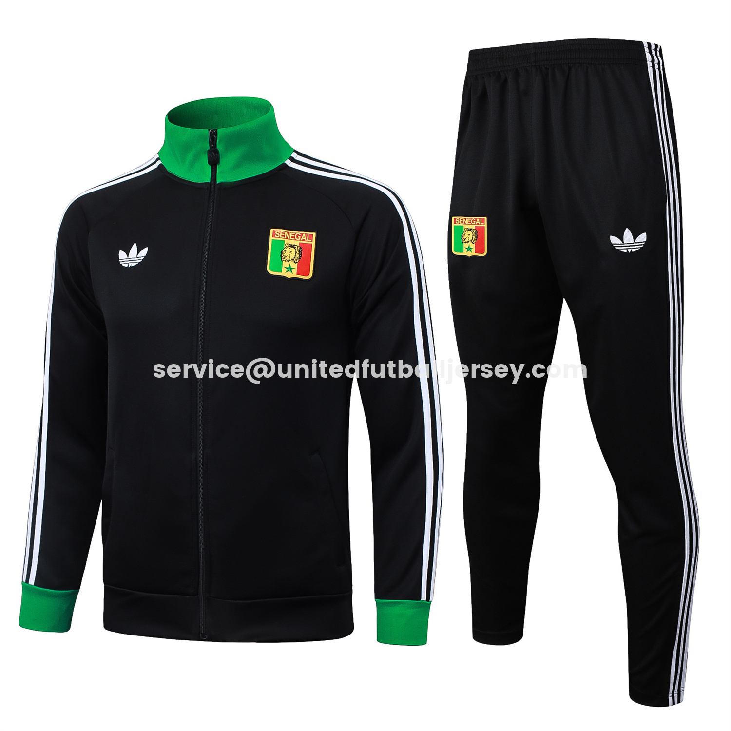 unitedfutballjersey-Senegal 2026 Jacket Training Tracksuit - Black With Green Jackets & Pants