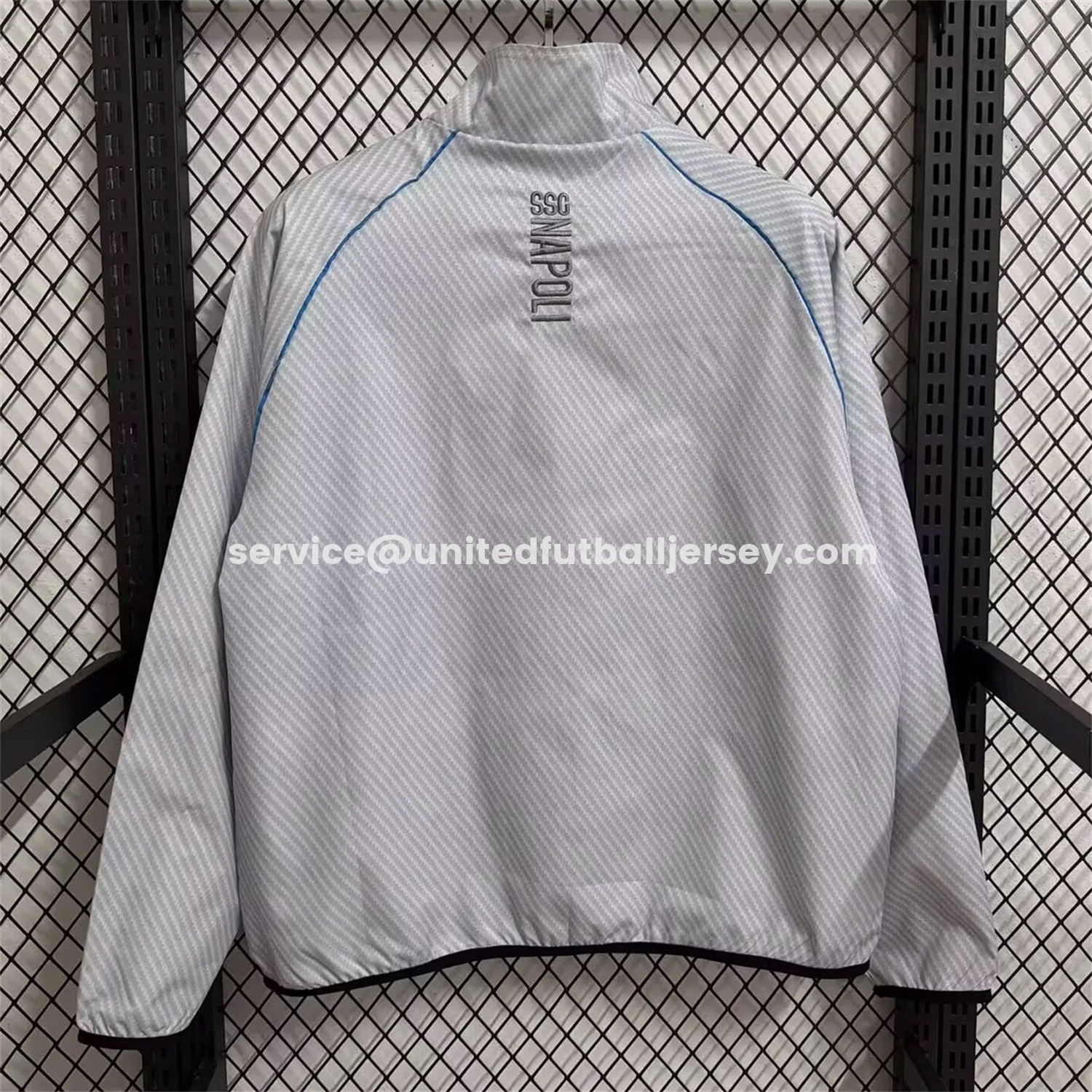 unitedfutballjersey-Napoli 25-26 Windbreaker Jacket - Gray