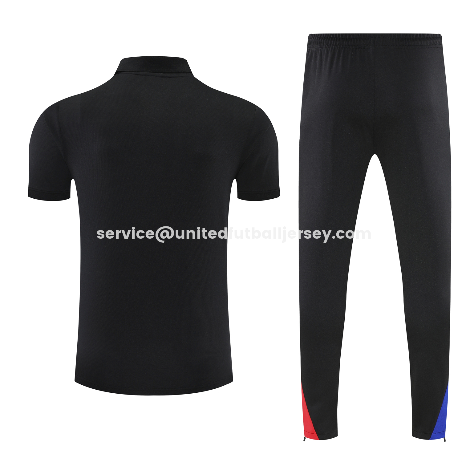 unitedfutballjersey-Paris Saint-Germain PSG 25-26 POLO Short-Sleeve Training Set - Black Top and Pants