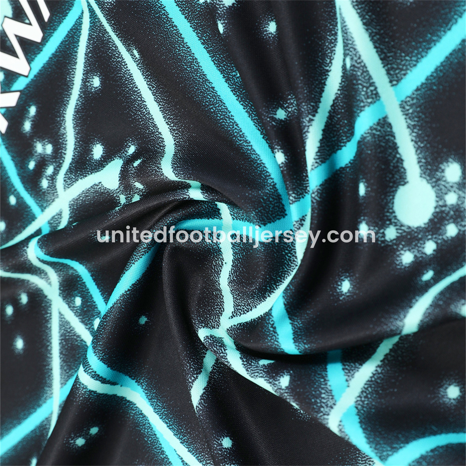 unitedfutballjersey-Inter Milan 25-26 Vest Training Set - Blue Fluorescent Rays Black Vest & Black Shorts