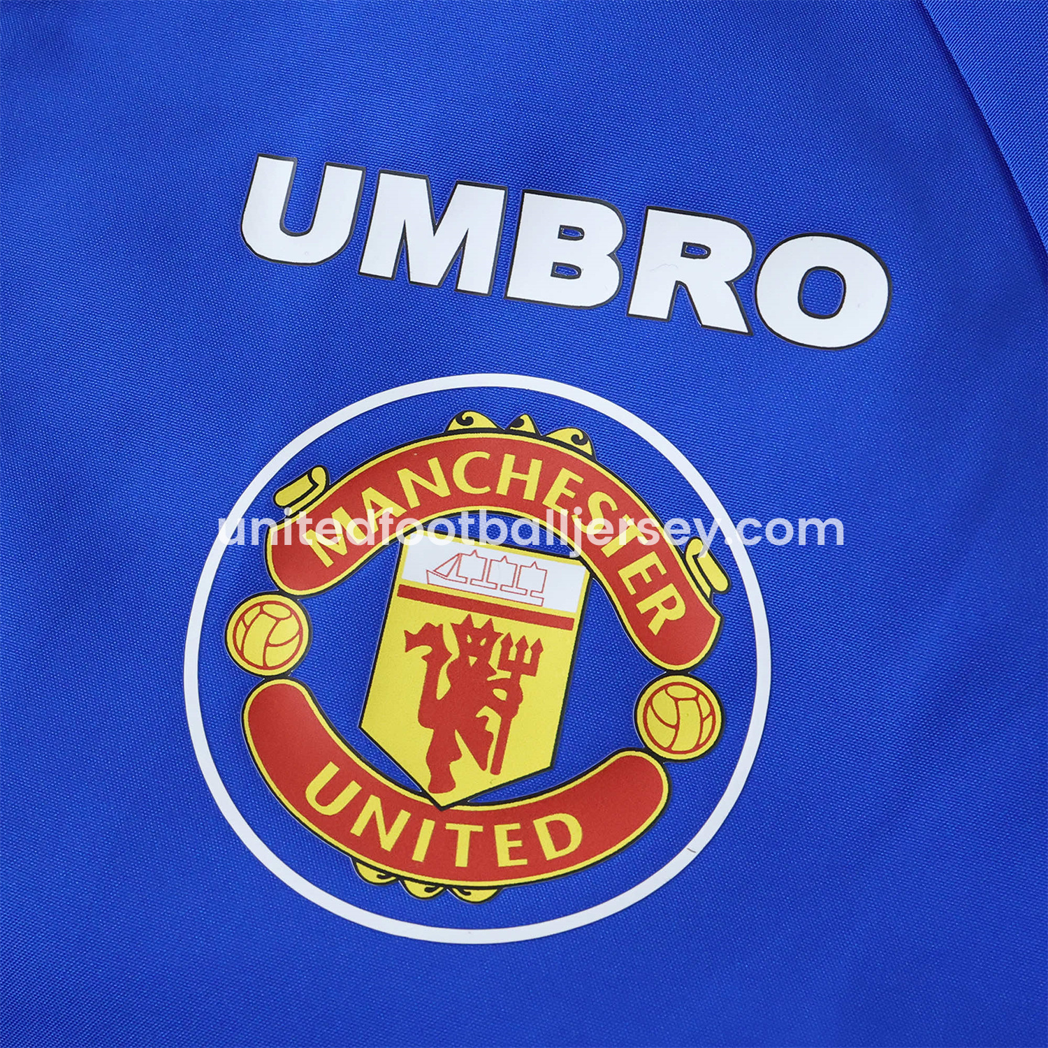 unitedfutballjersey-Retro Manchester United 1996 Double Sided Reversible Windbreaker - Blue & Green
