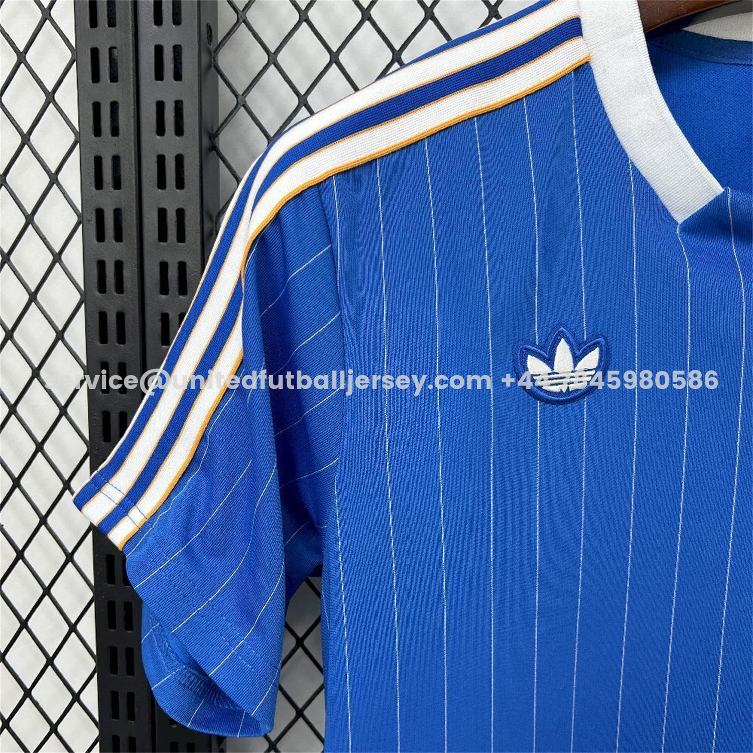 unitedfutballjersey-Real Madrid 25-26 Trefoil White Lines Blue Travel Jersey - Fans Version