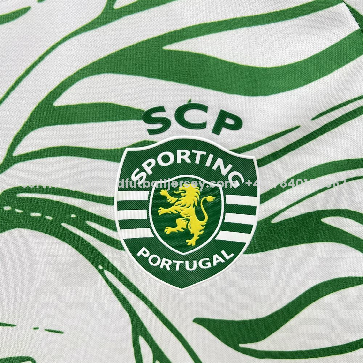 unitedfutballjersey-Sporting CP 25-26 Green Lion Special White Jersey - Fans Version
