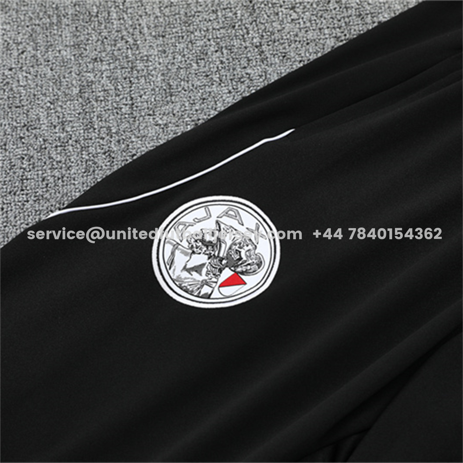unitedfutballjersey-Ajax 25-26 Long Sleeve Training Set - White Top and Black Pants