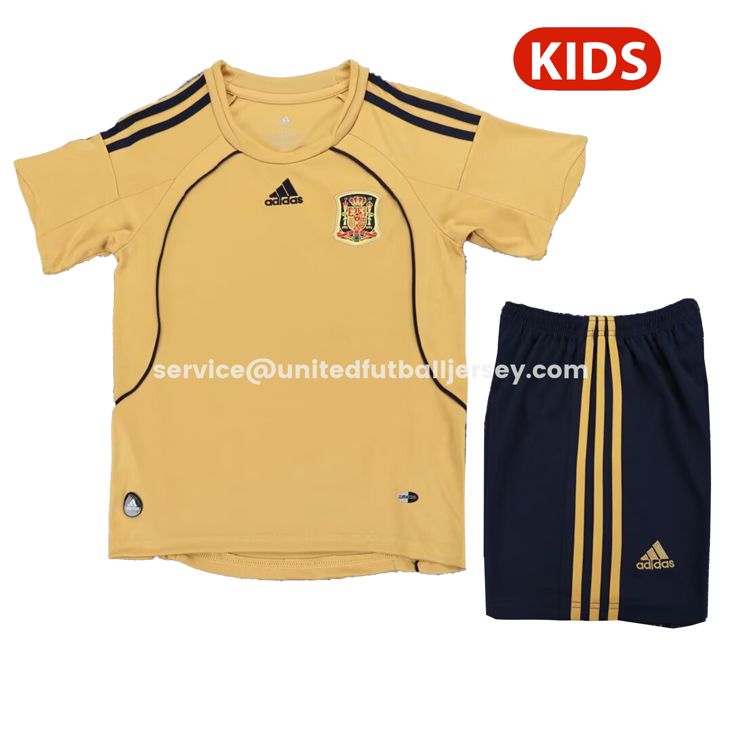 unitedfutballjersey-Retro Spain 2008 Away Kids Kit