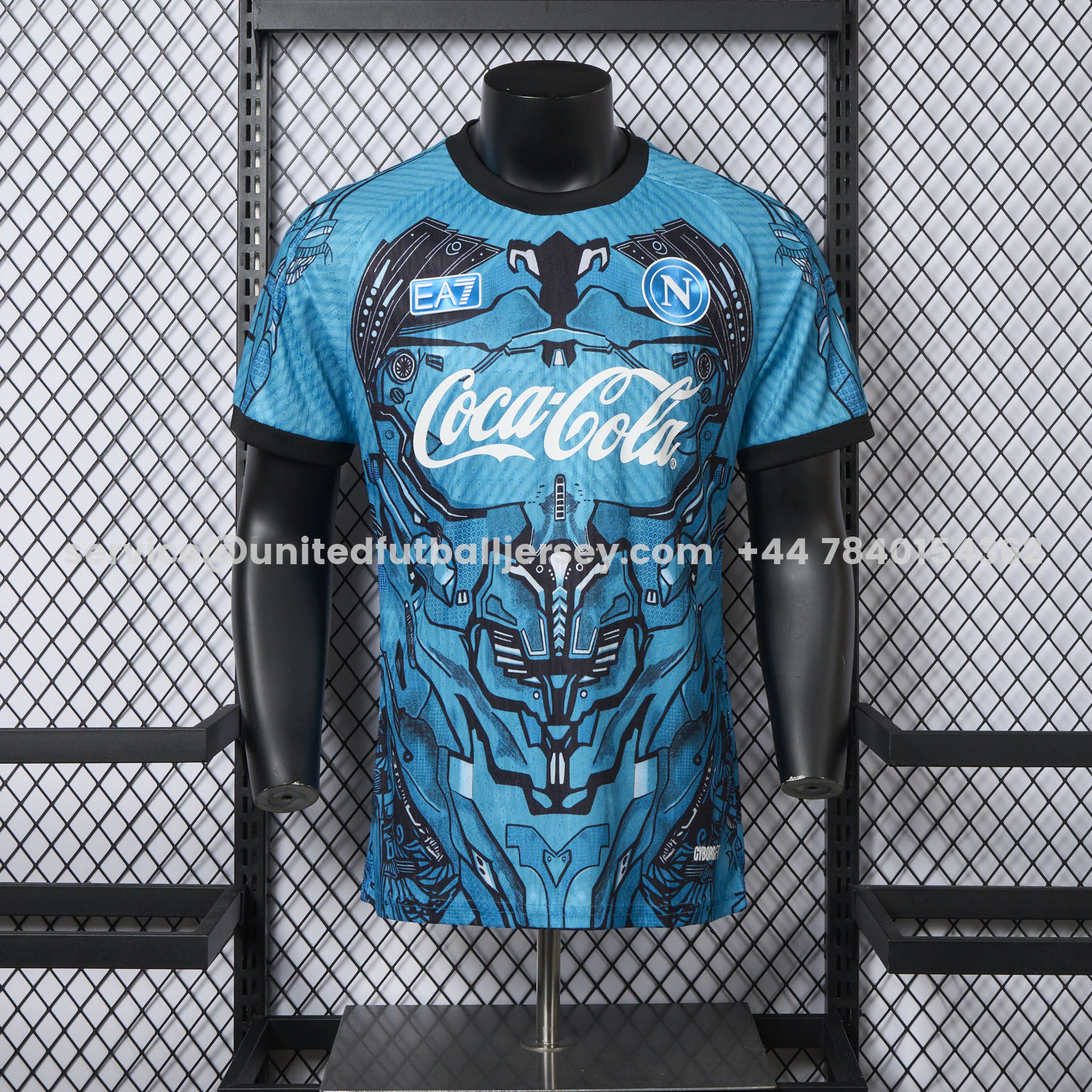 unitedfutballjersey-Napoli 25-26 Blue Mecha Training Jersey - Player Version