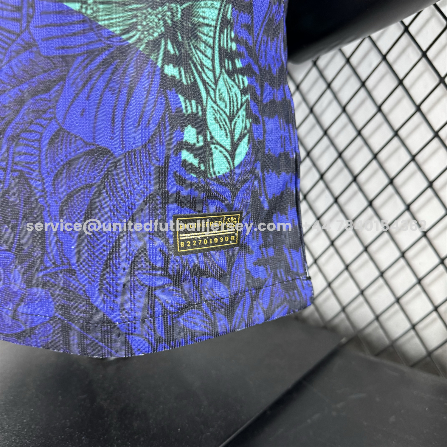 unitedfutballjersey-Brazil 25-26 Blue Flowers and Leaves Jersey - Player Version