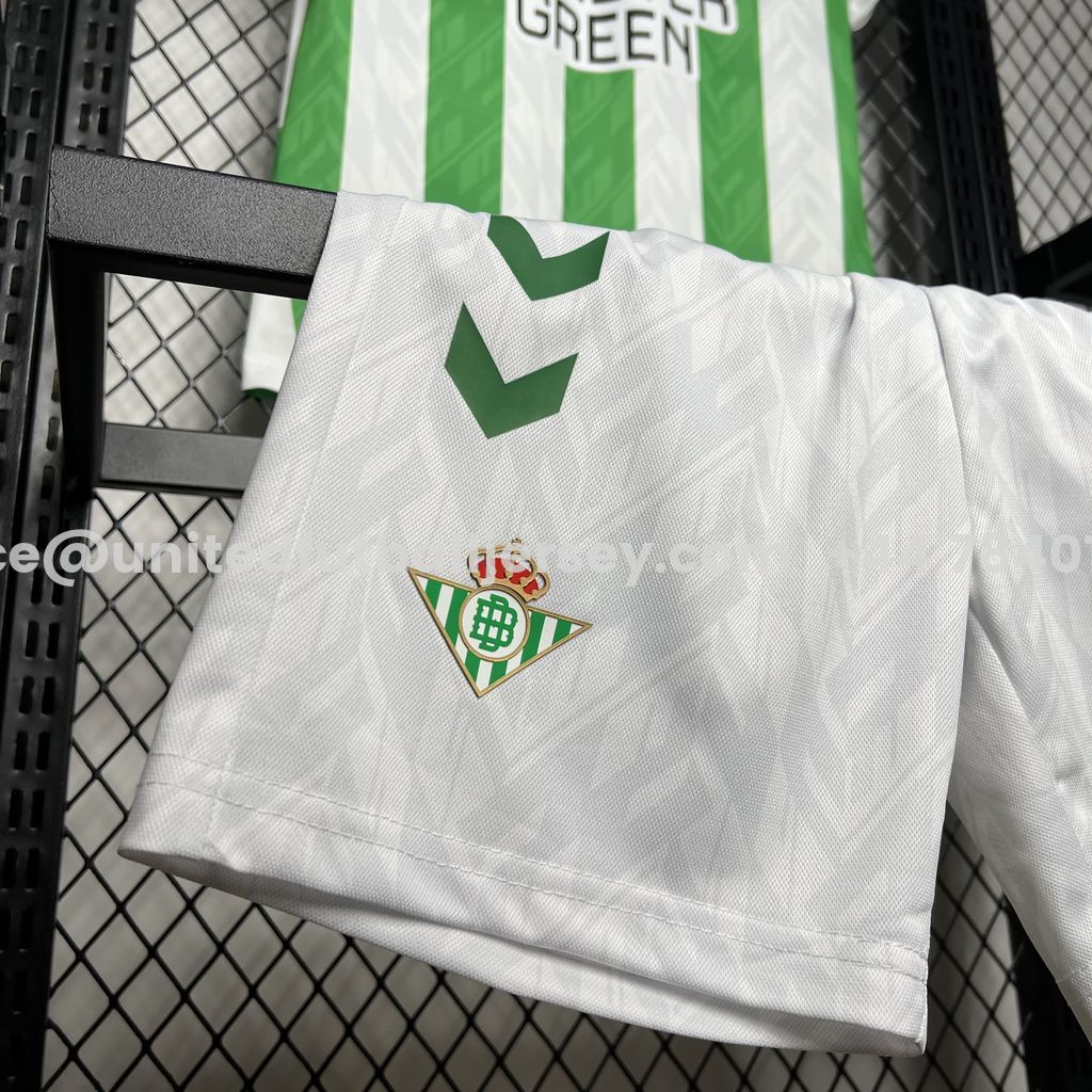 unitedfutballjersey-Real Betis 24-25 Home Stadium Kids Kit