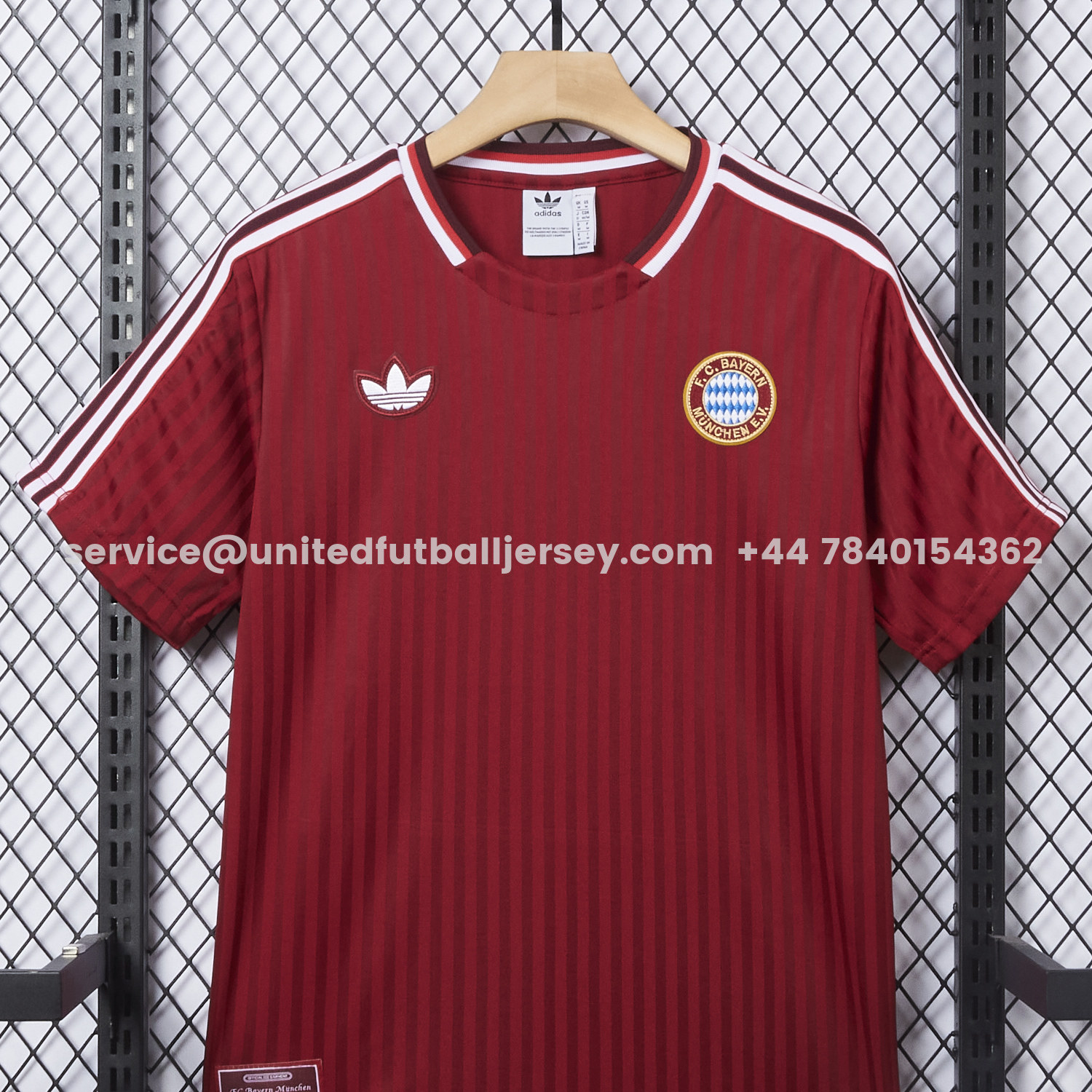 unitedfutballjersey-Bayern Munich 25-26 Trefoil Wine Red Travel Jersey - Fans Version