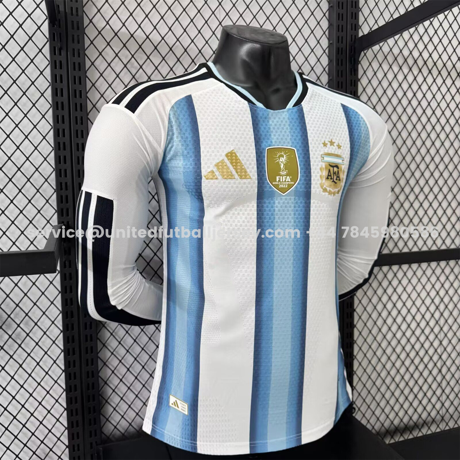 unitedfutballjersey-Argentina 2026 Home Long Sleeves Jersey - Player Version