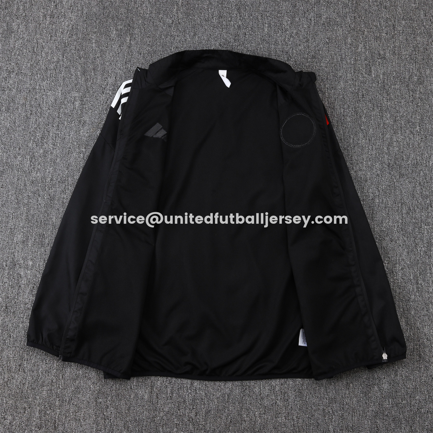 unitedfutballjersey-Ajax 25-26 Windbreaker Training Set - Black Top and Pants